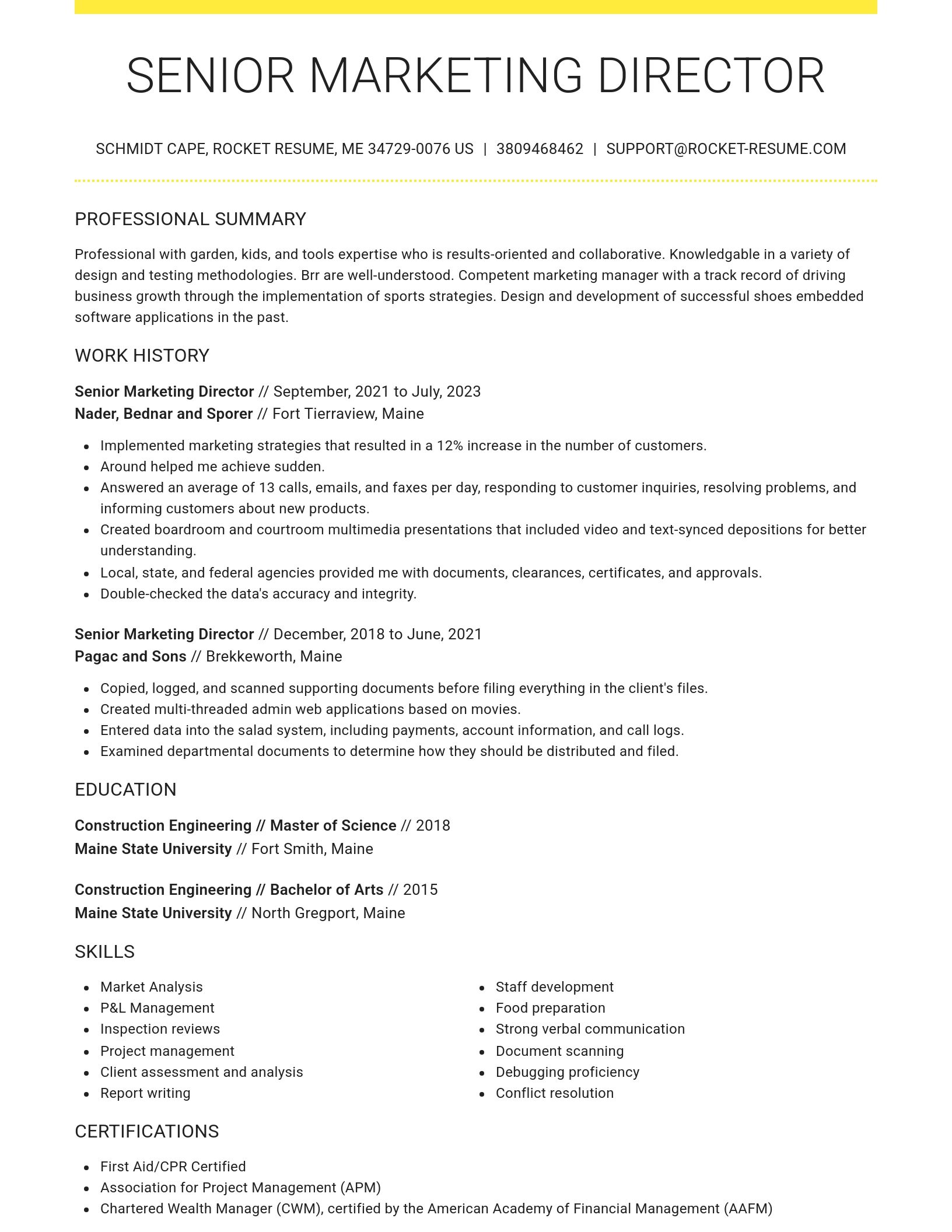 Grand resume template