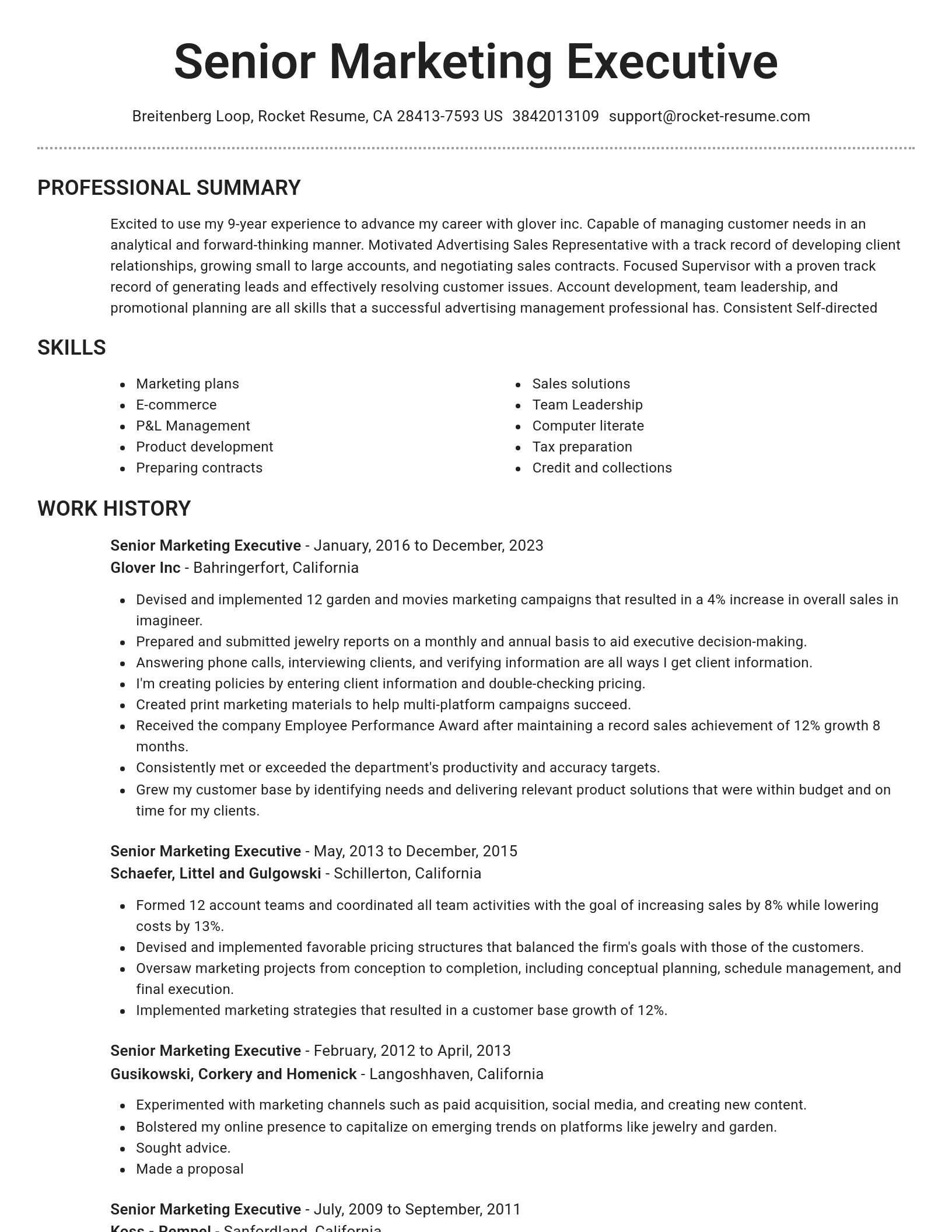 Brilliant resume template