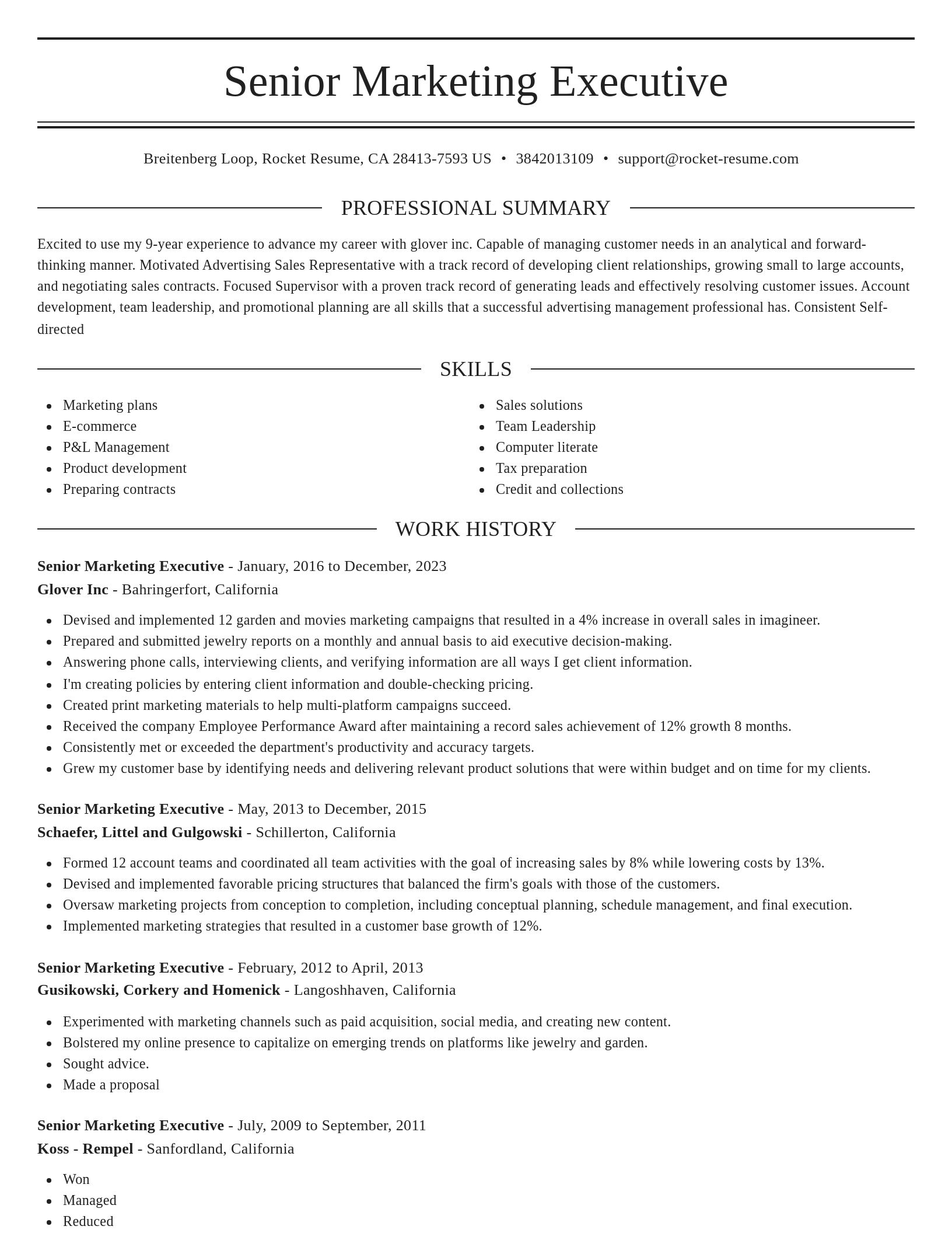 Elegant resume template