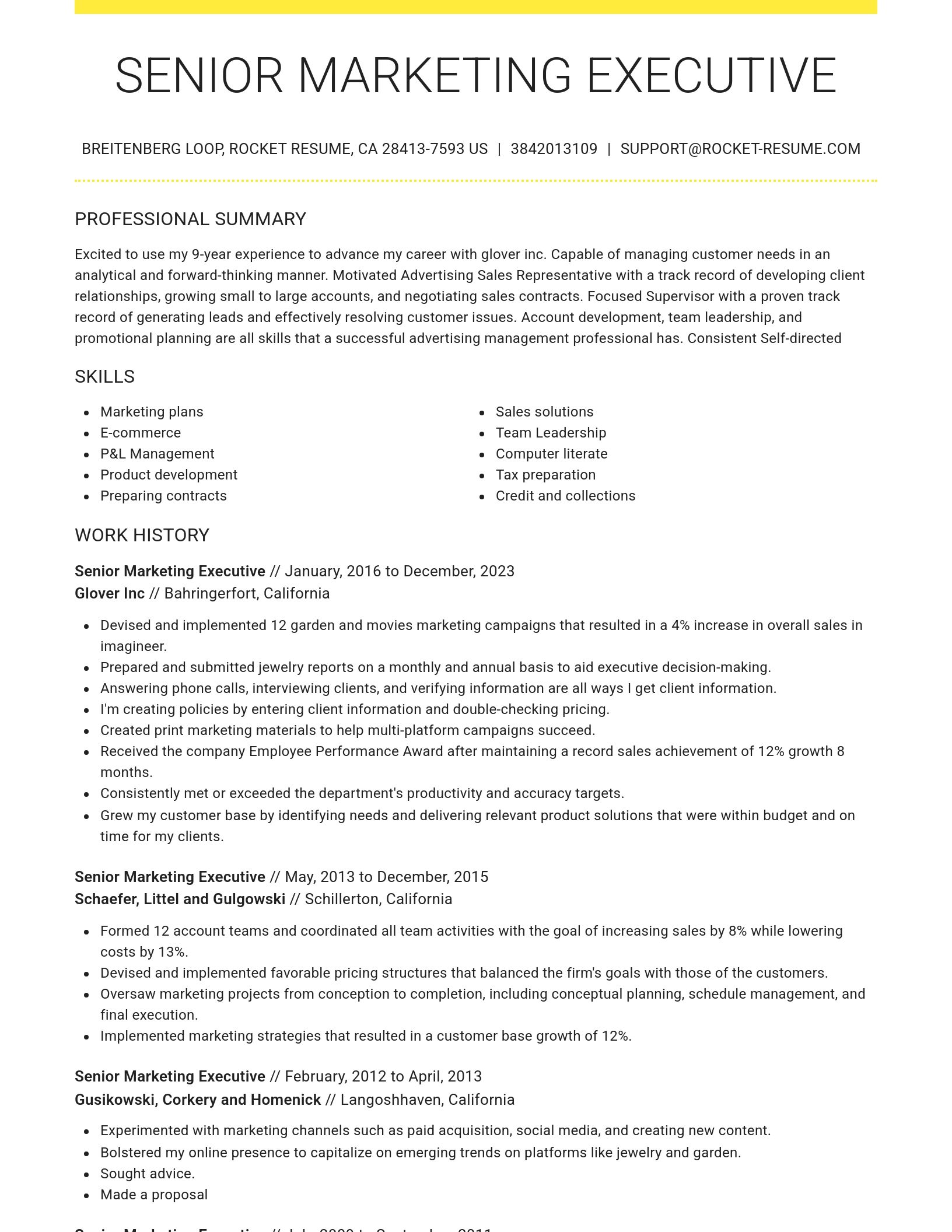 Grand resume template