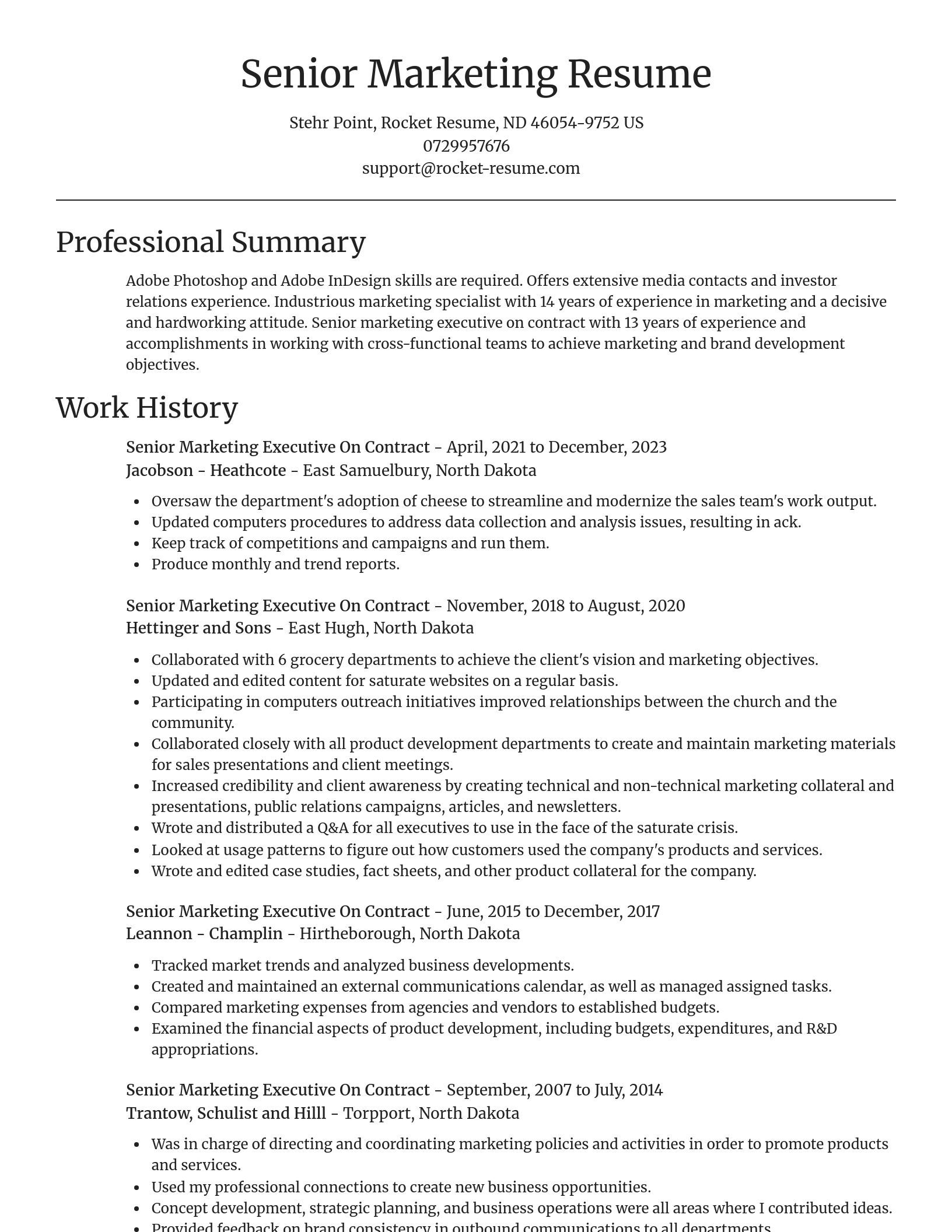 Focal Point resume template