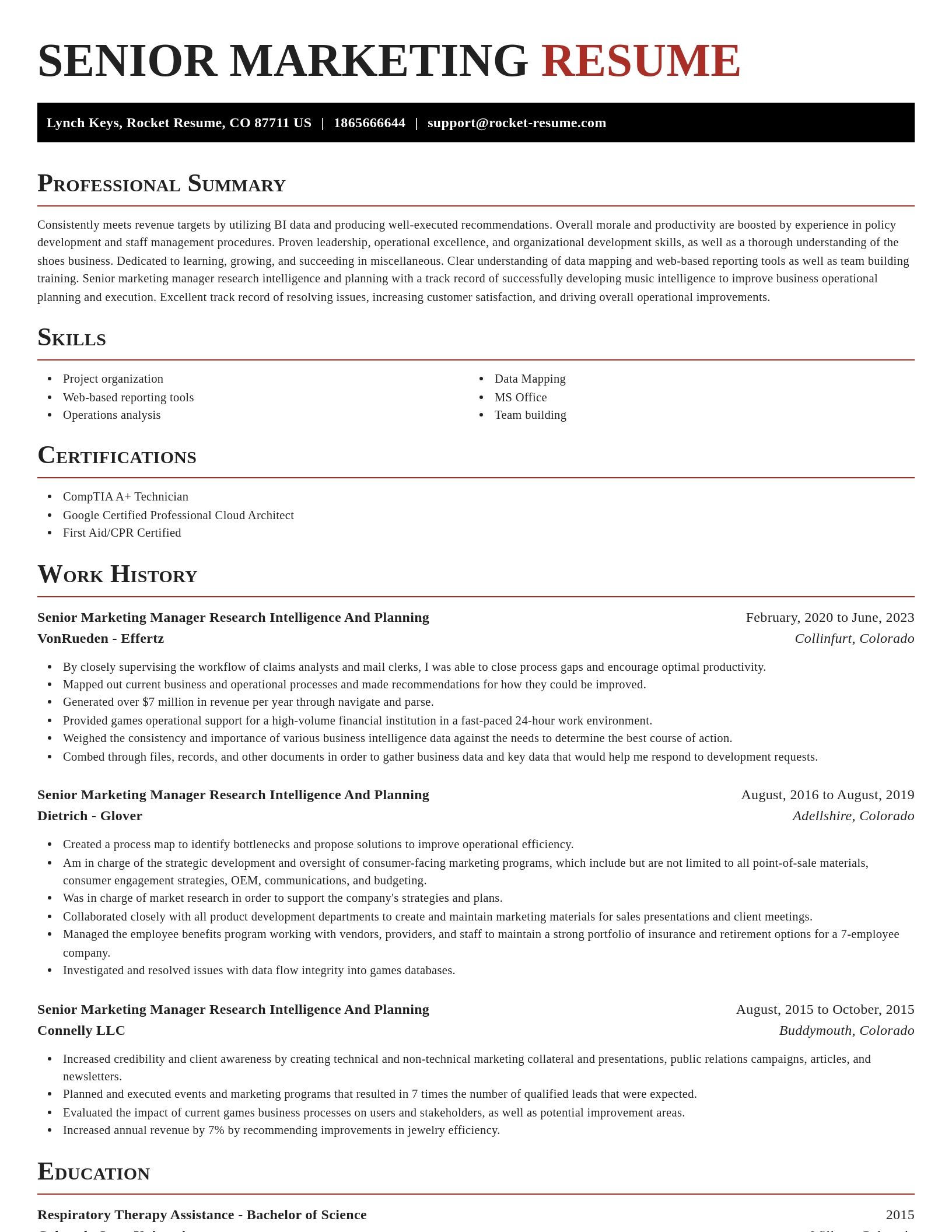 Exquisite resume template
