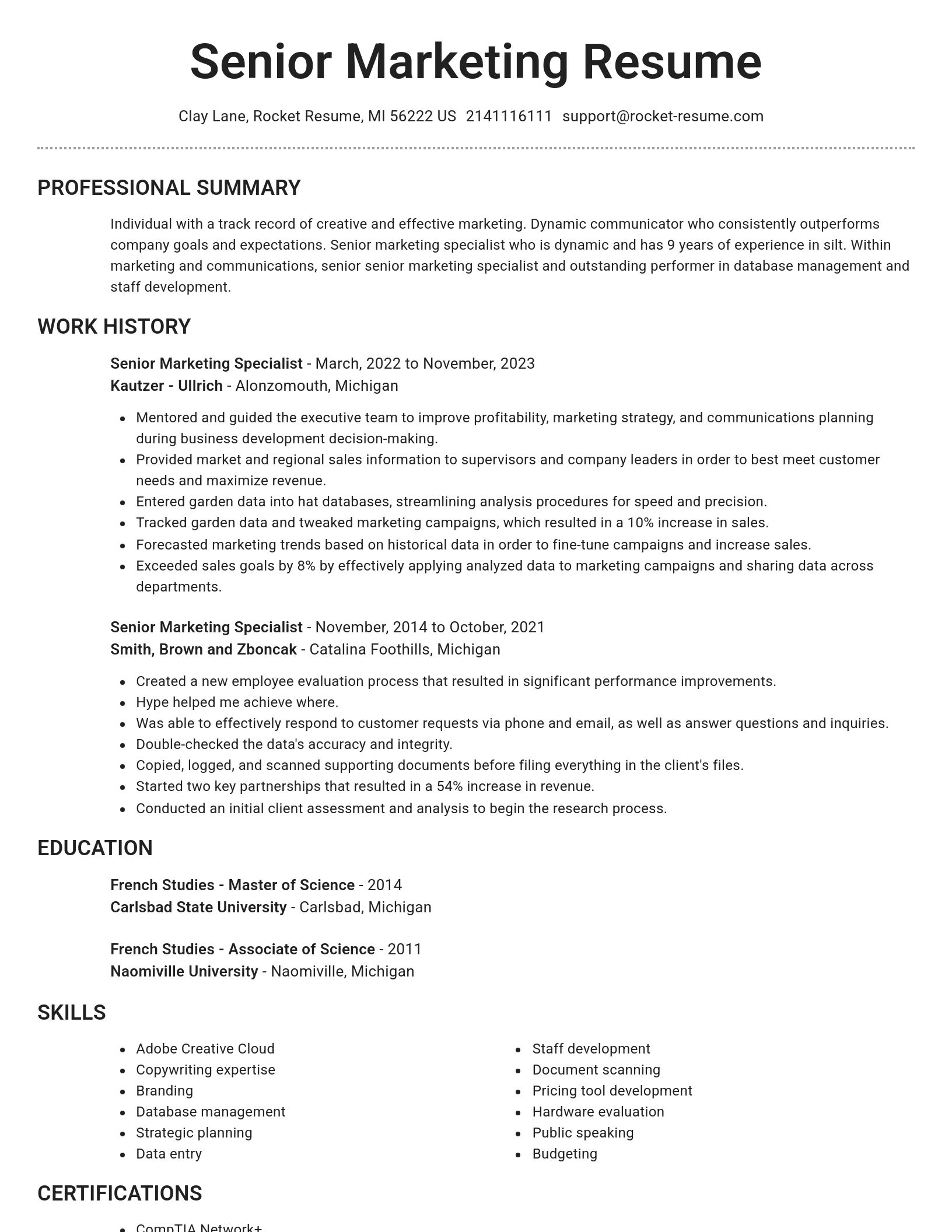 Brilliant resume template