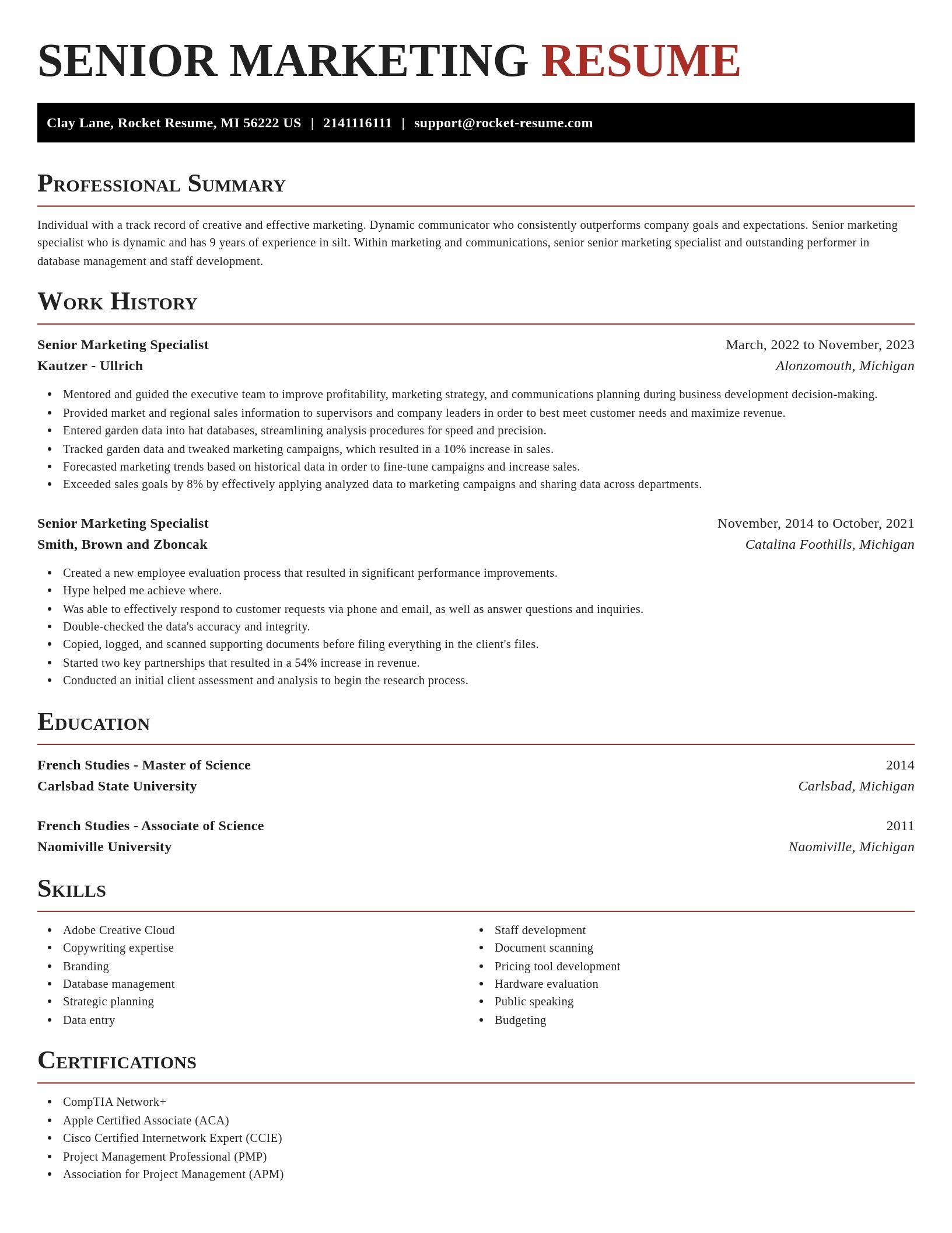 Exquisite resume template
