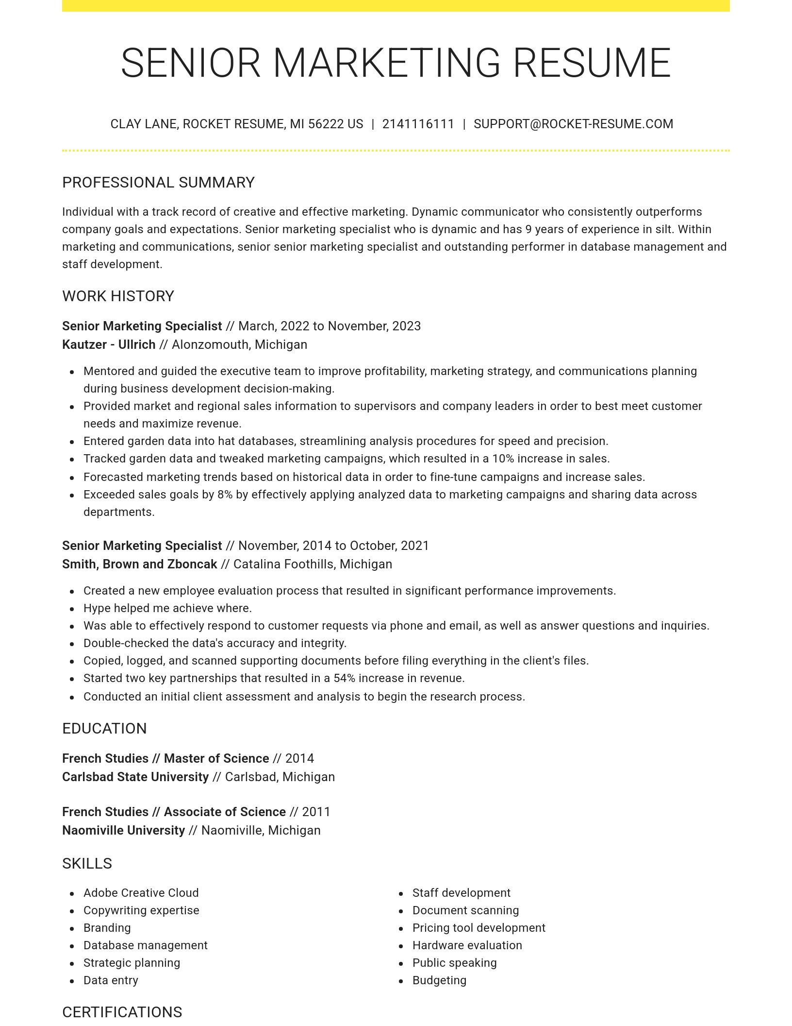 Grand resume template