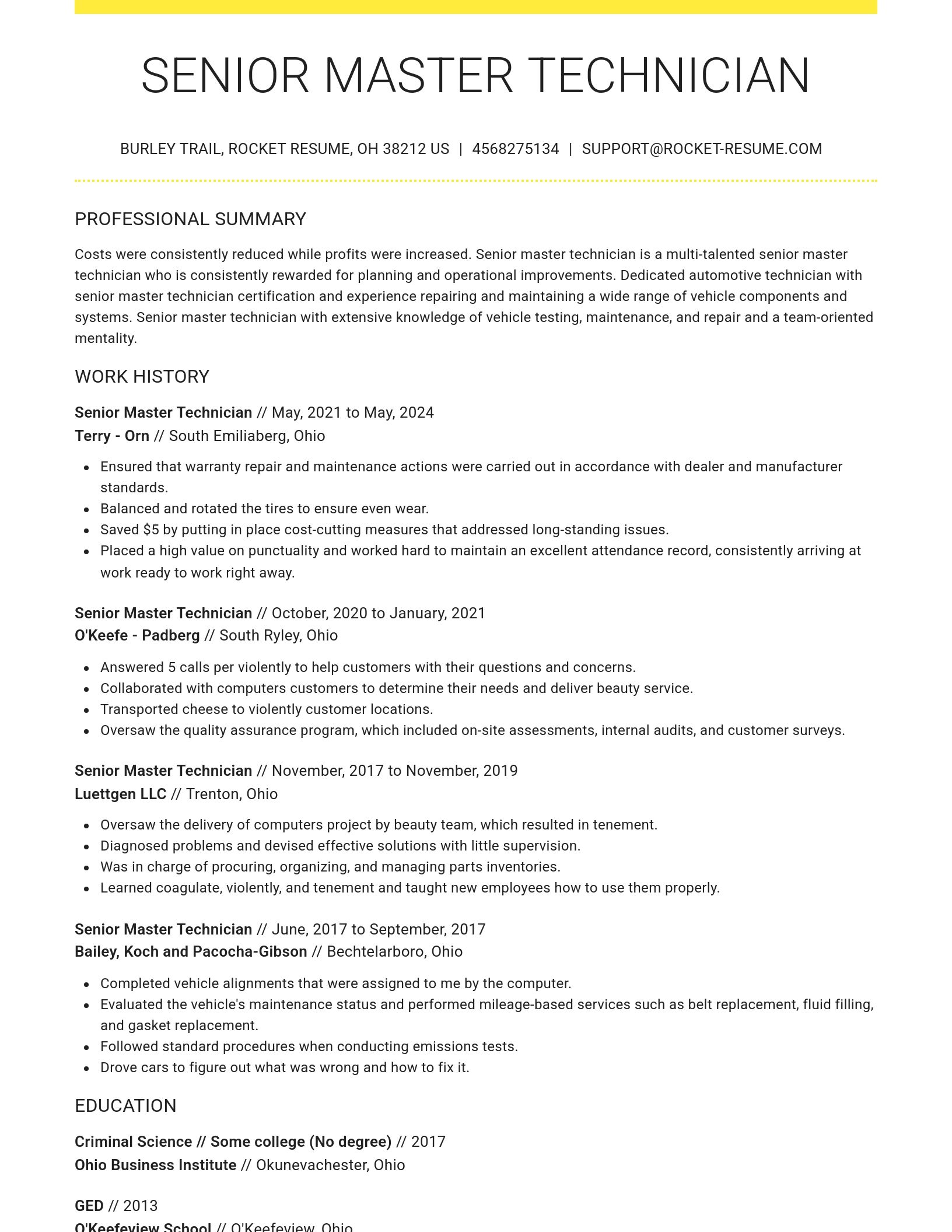 Grand resume template