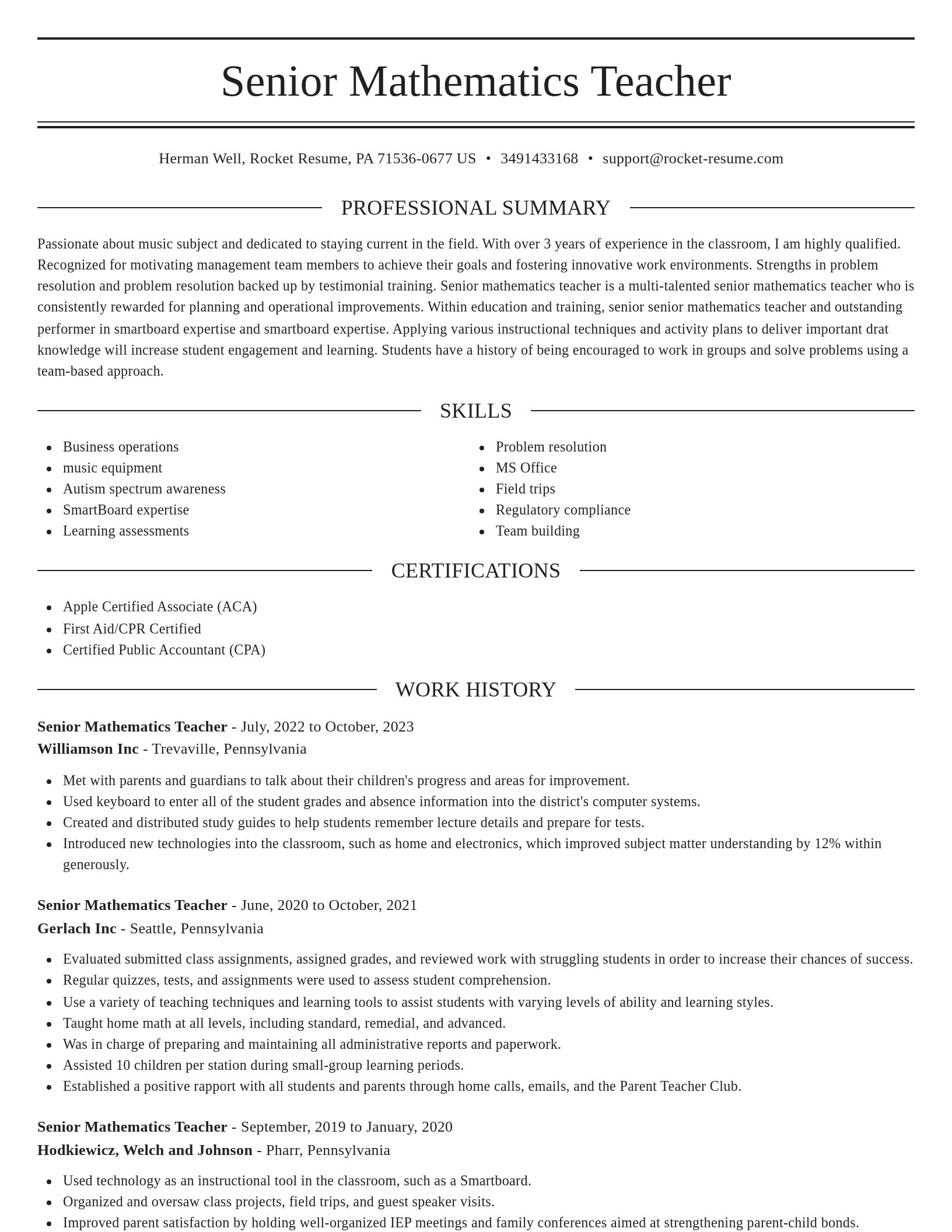 Elegant resume template