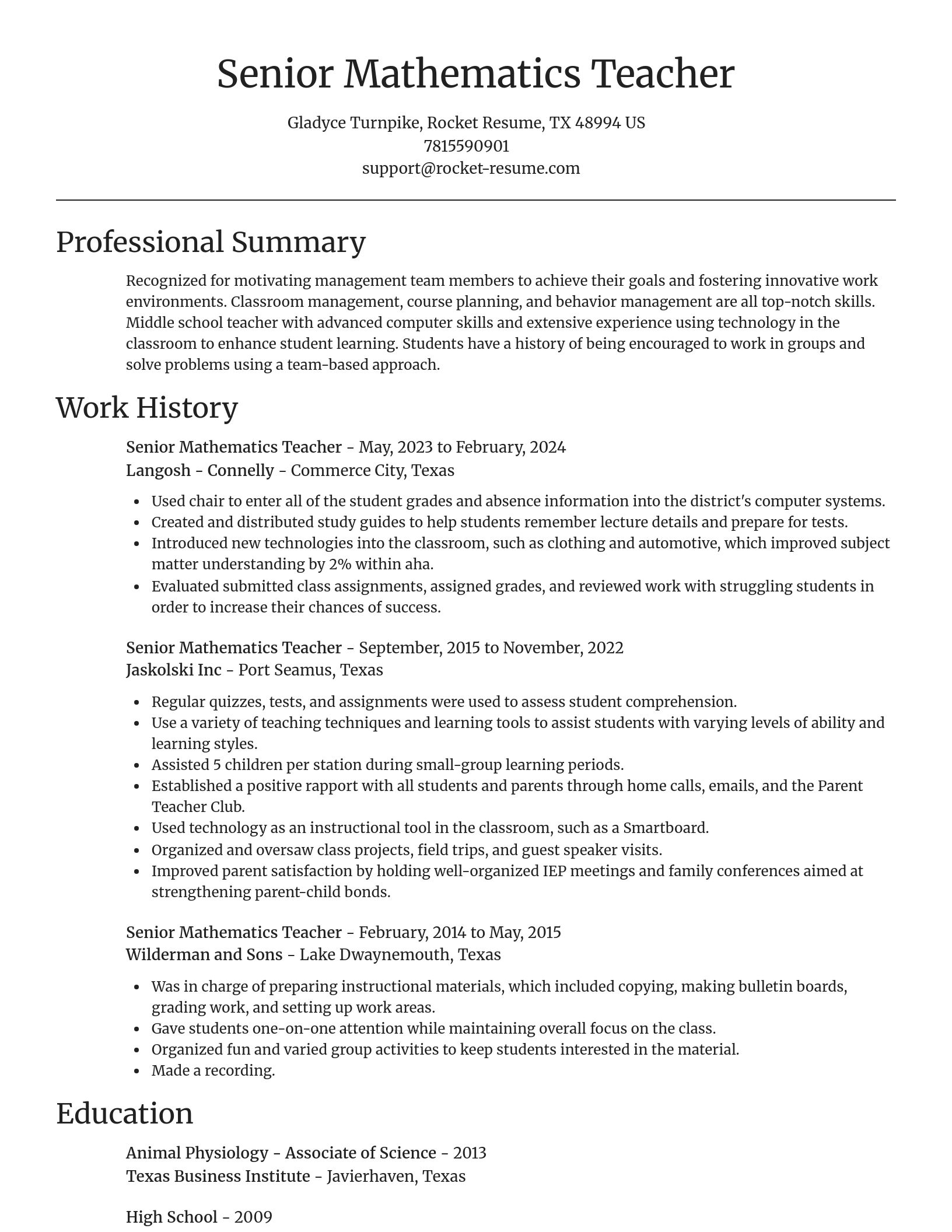 Focal Point resume template