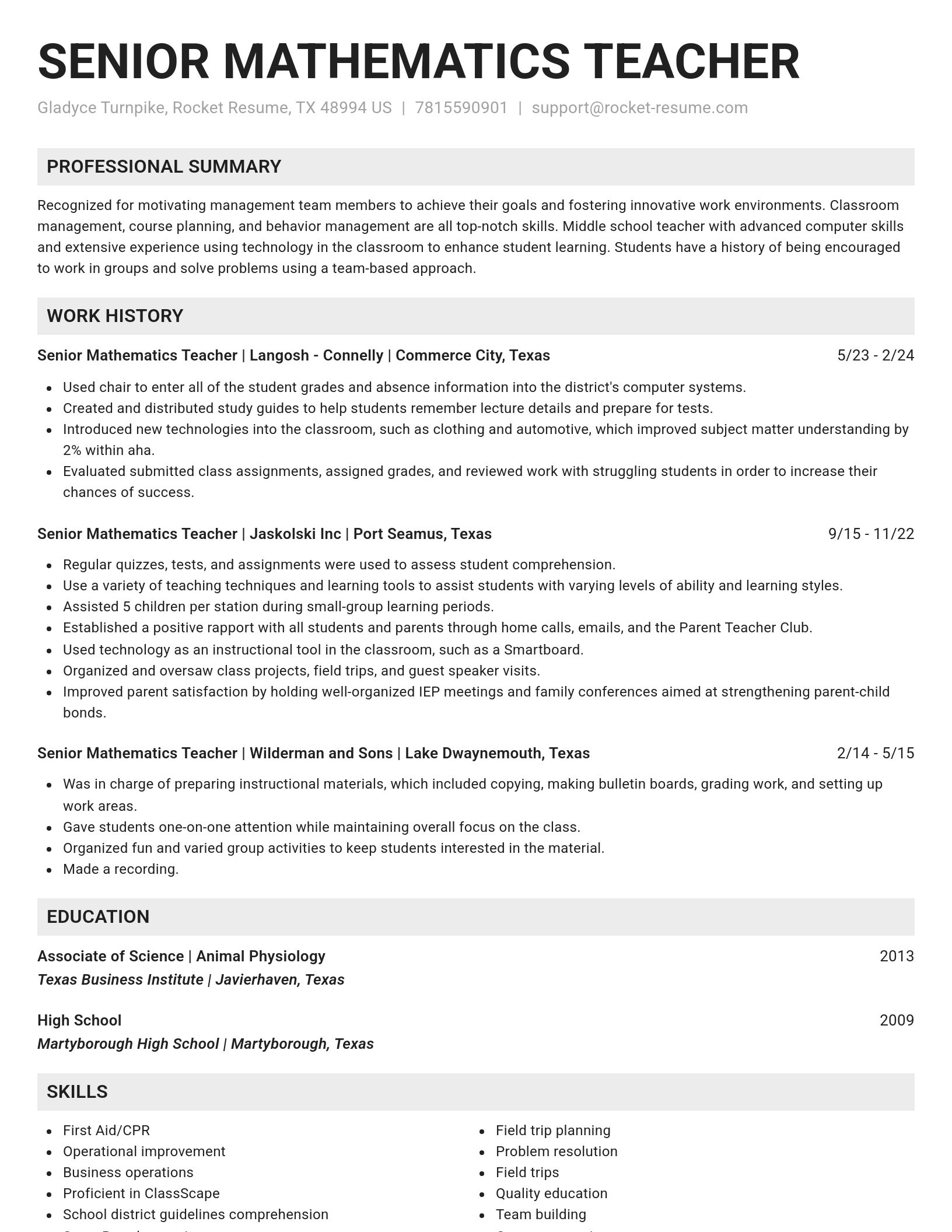 Genius resume template