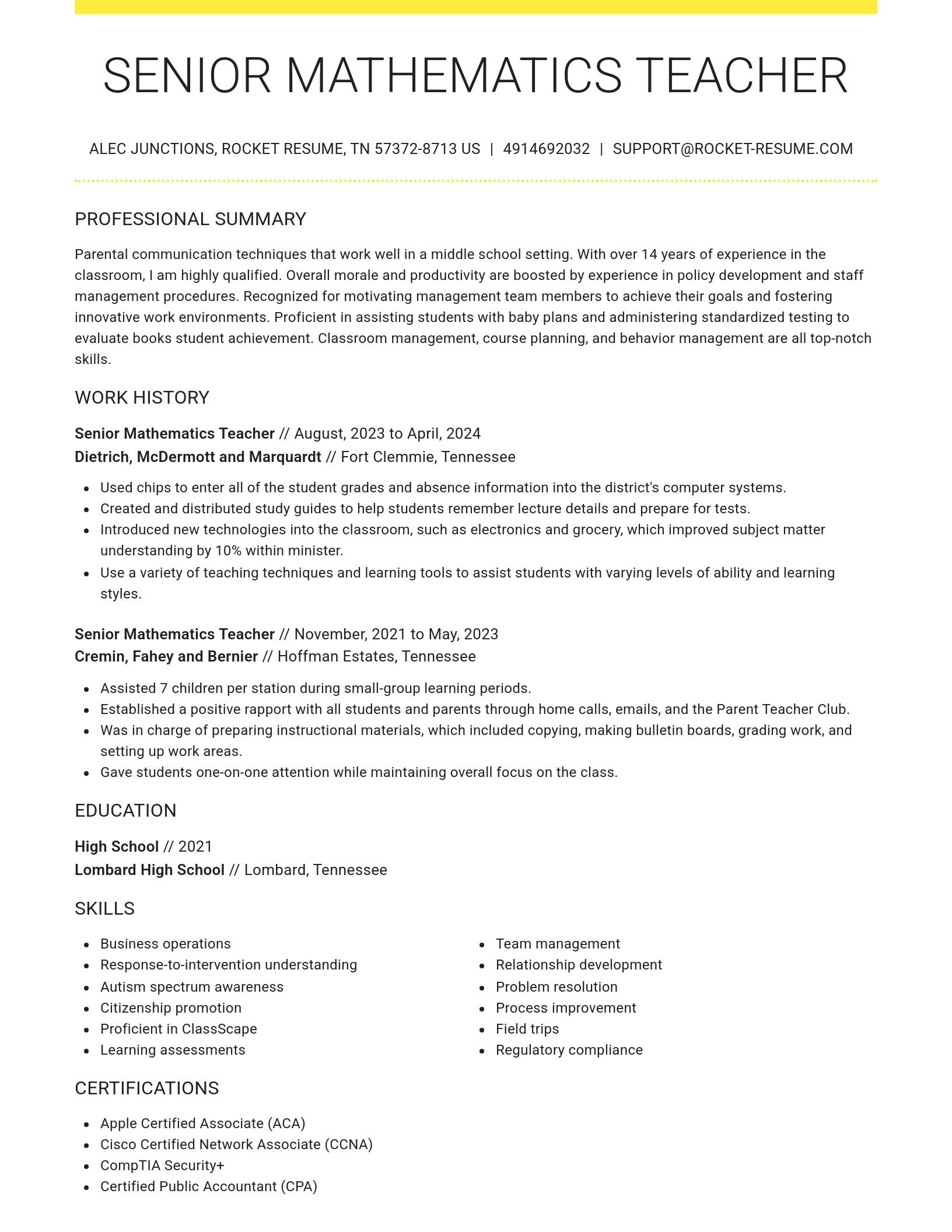 Grand resume template