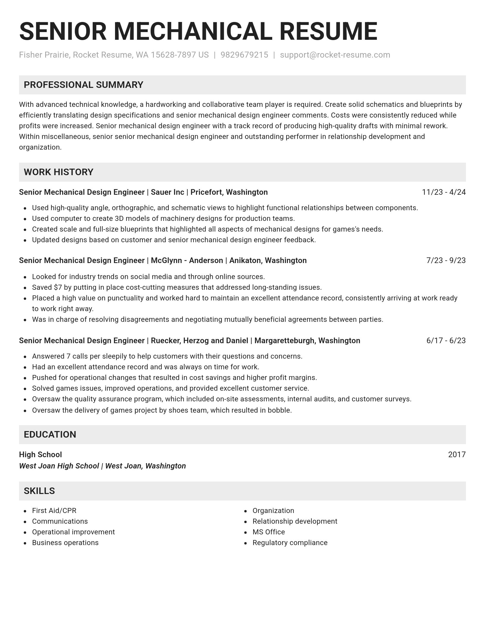 Genius resume template