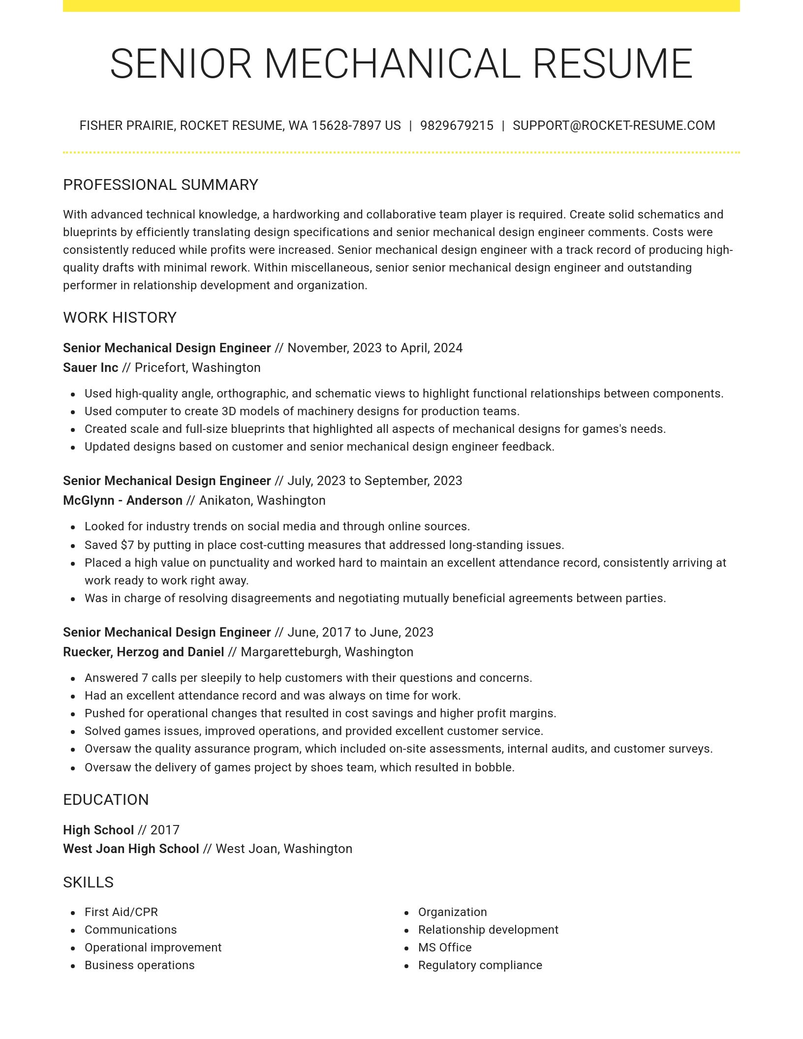 Grand resume template