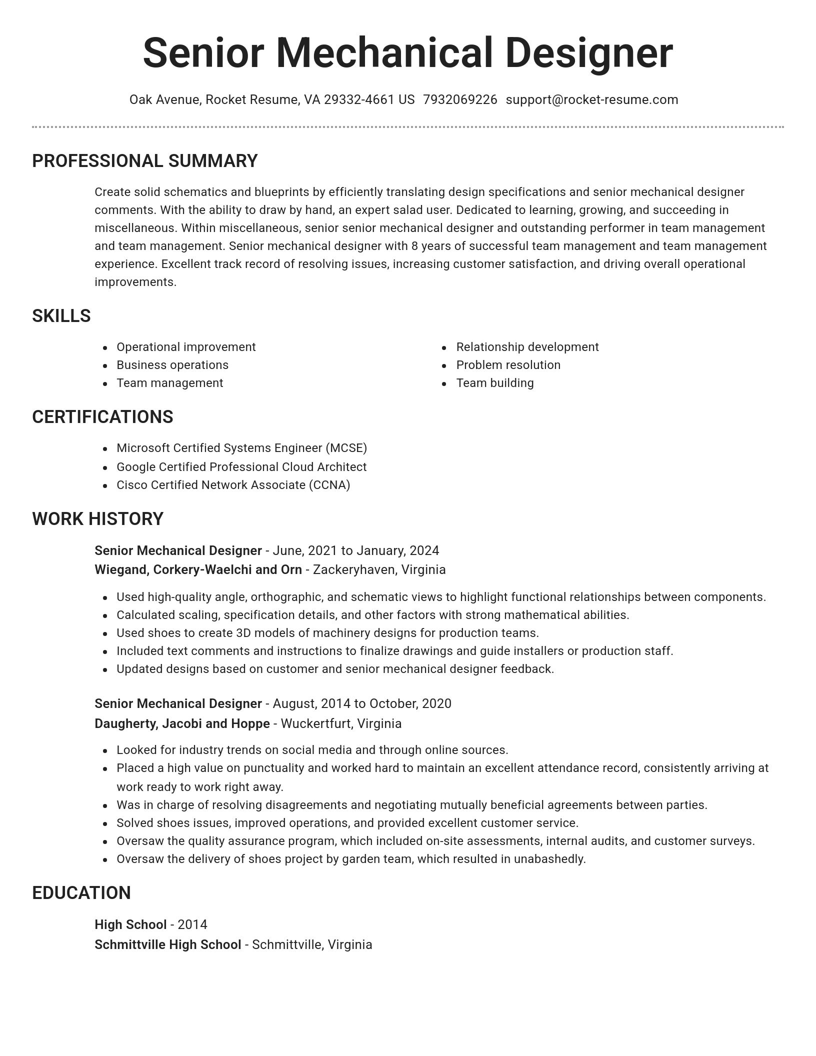 Brilliant resume template