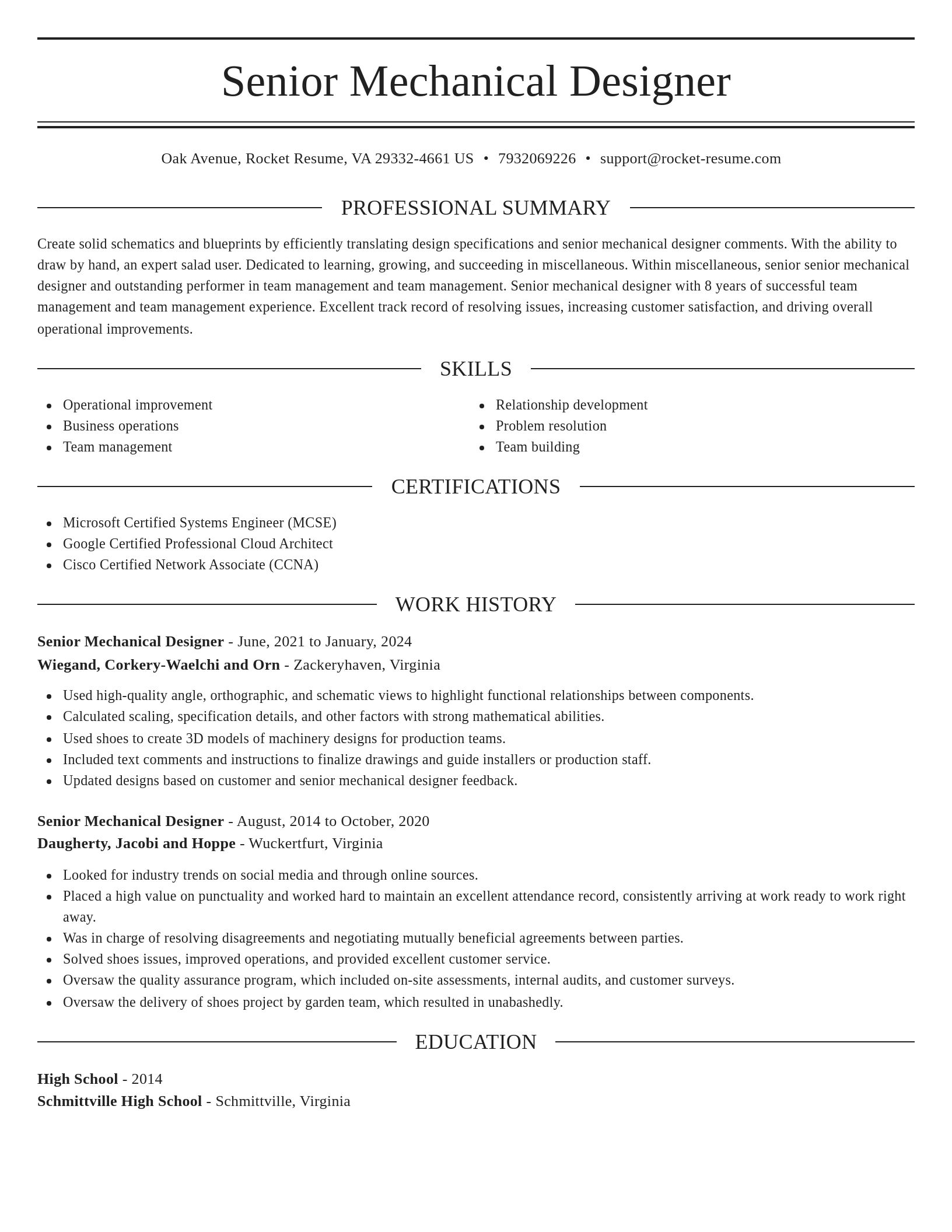 Elegant resume template
