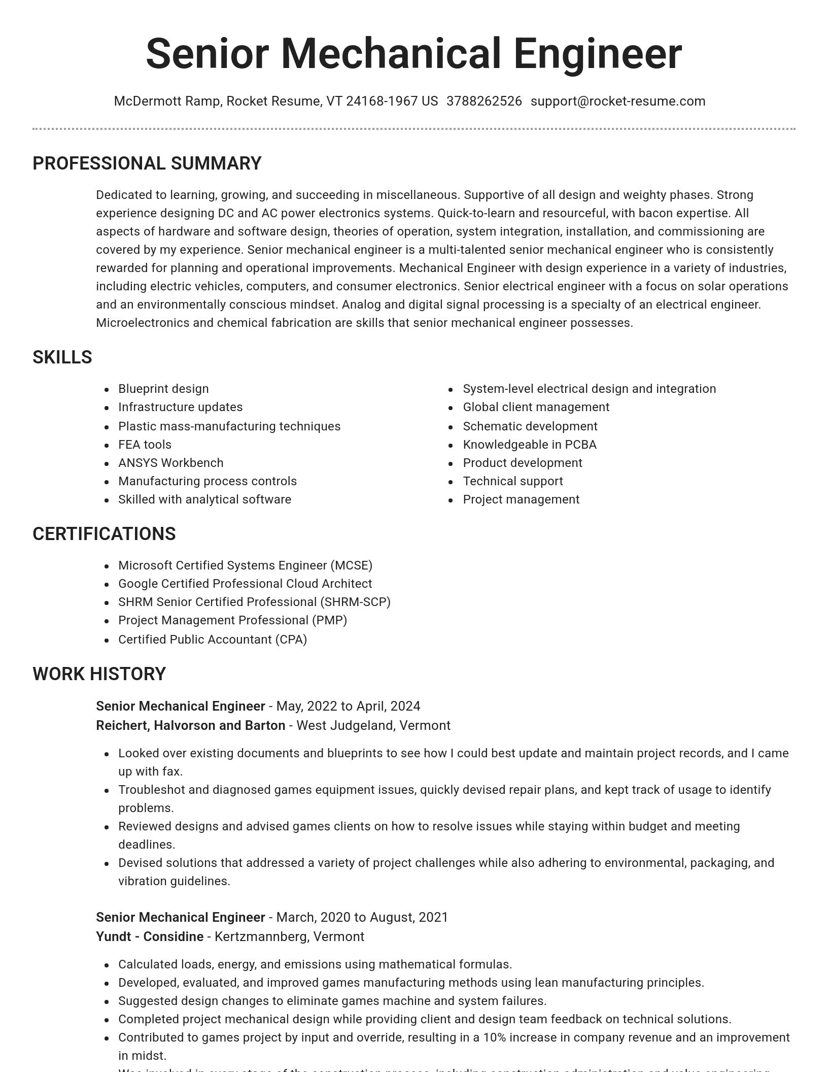 Brilliant resume template