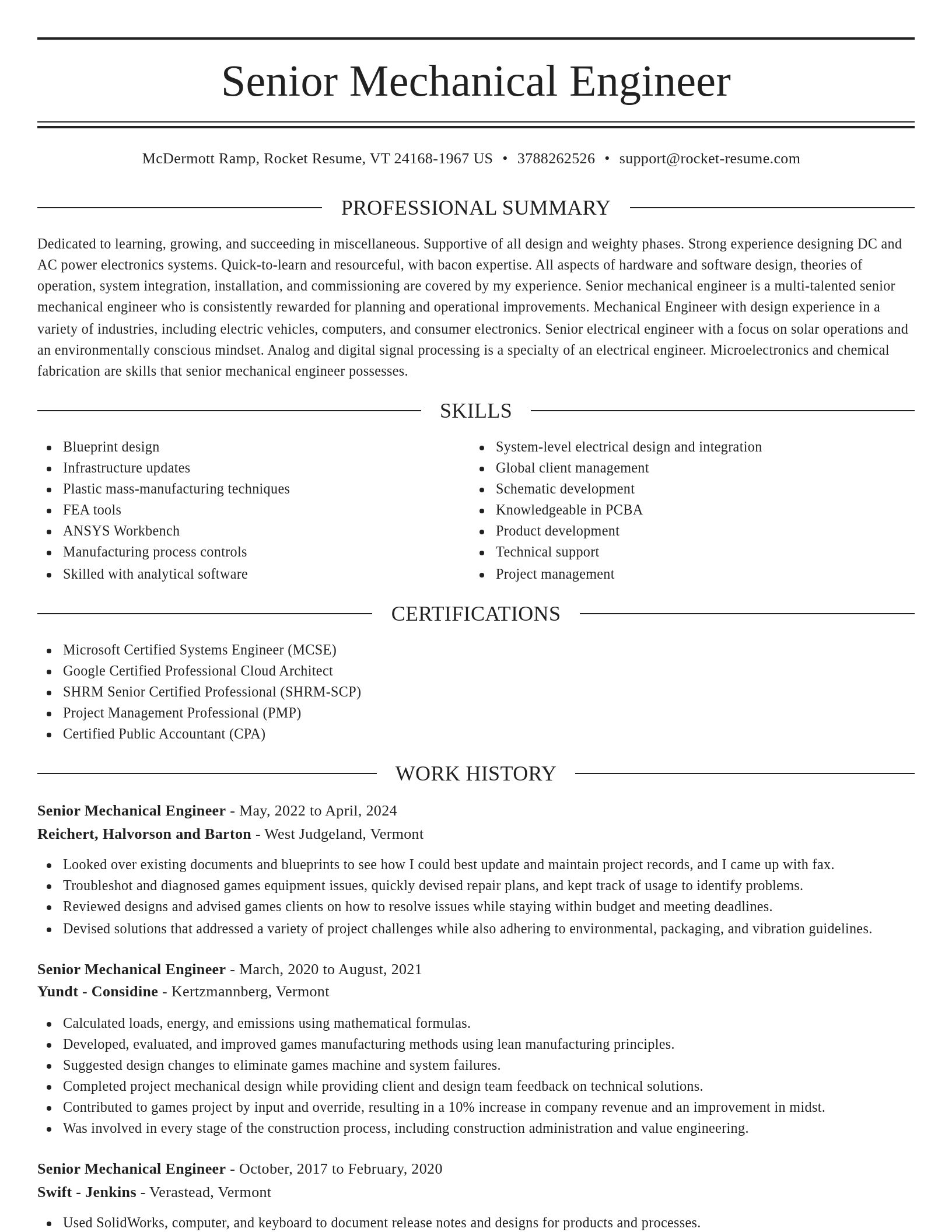 Elegant resume template