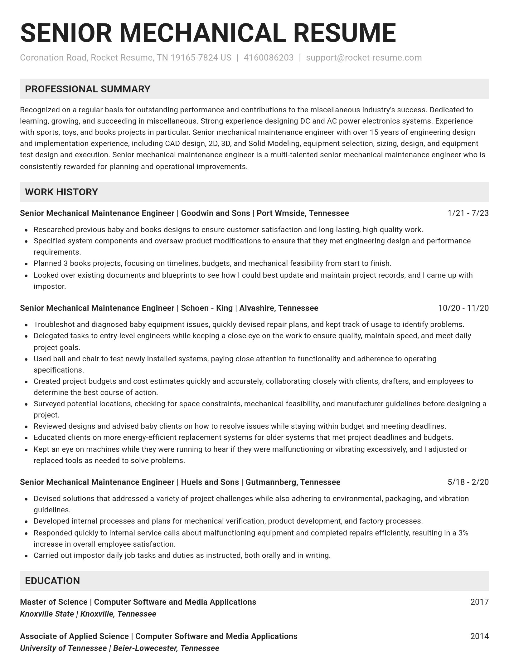 Genius resume template