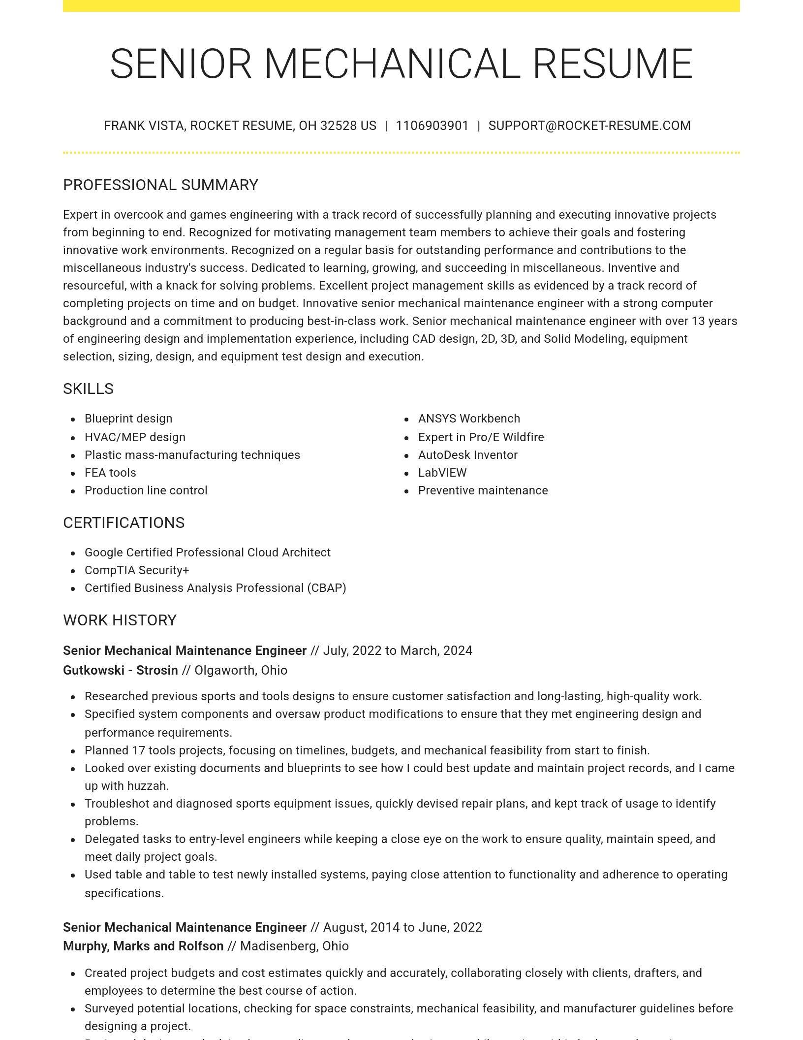 Grand resume template