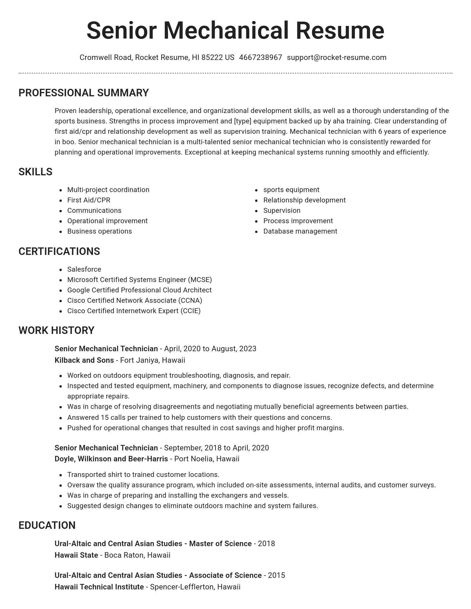 Brilliant resume template