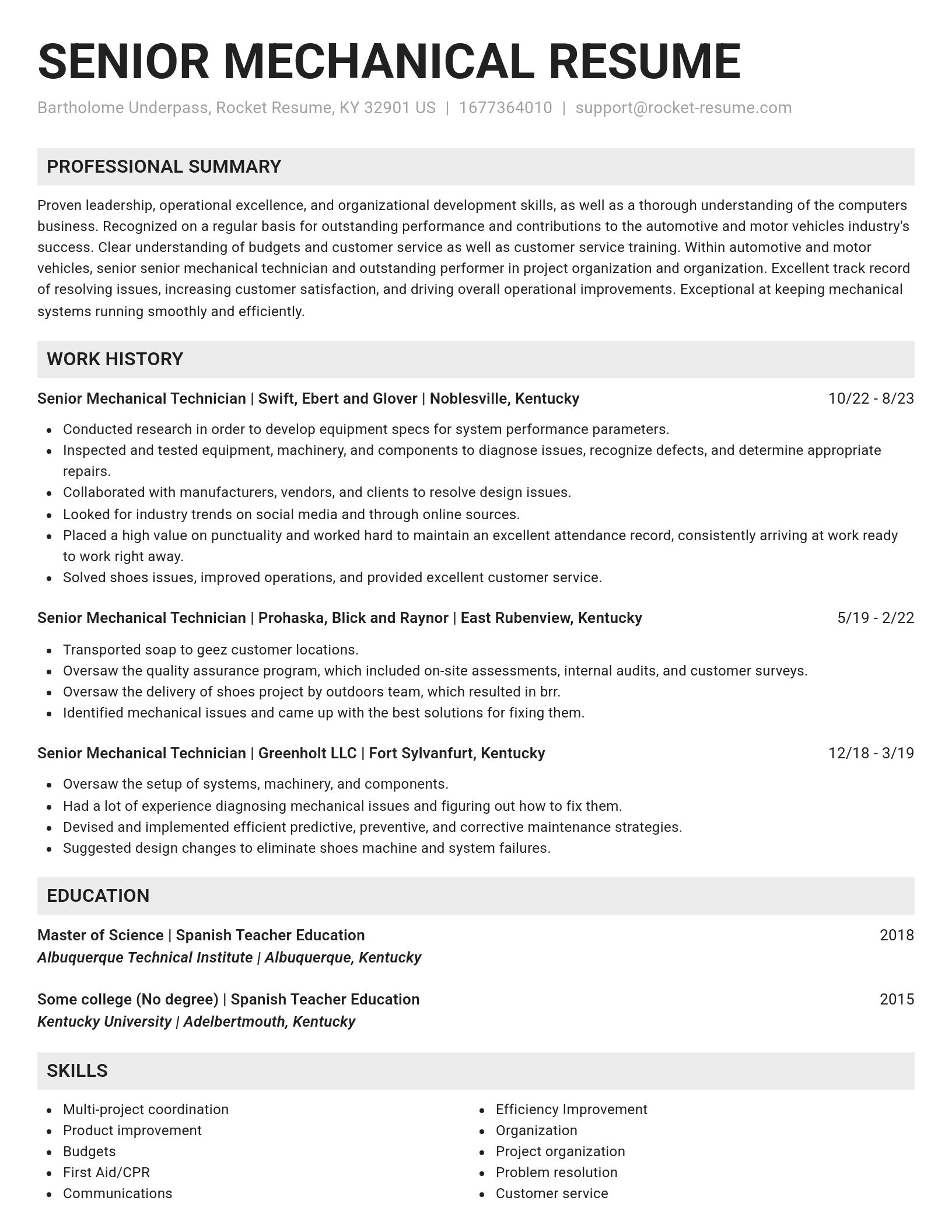 Genius resume template