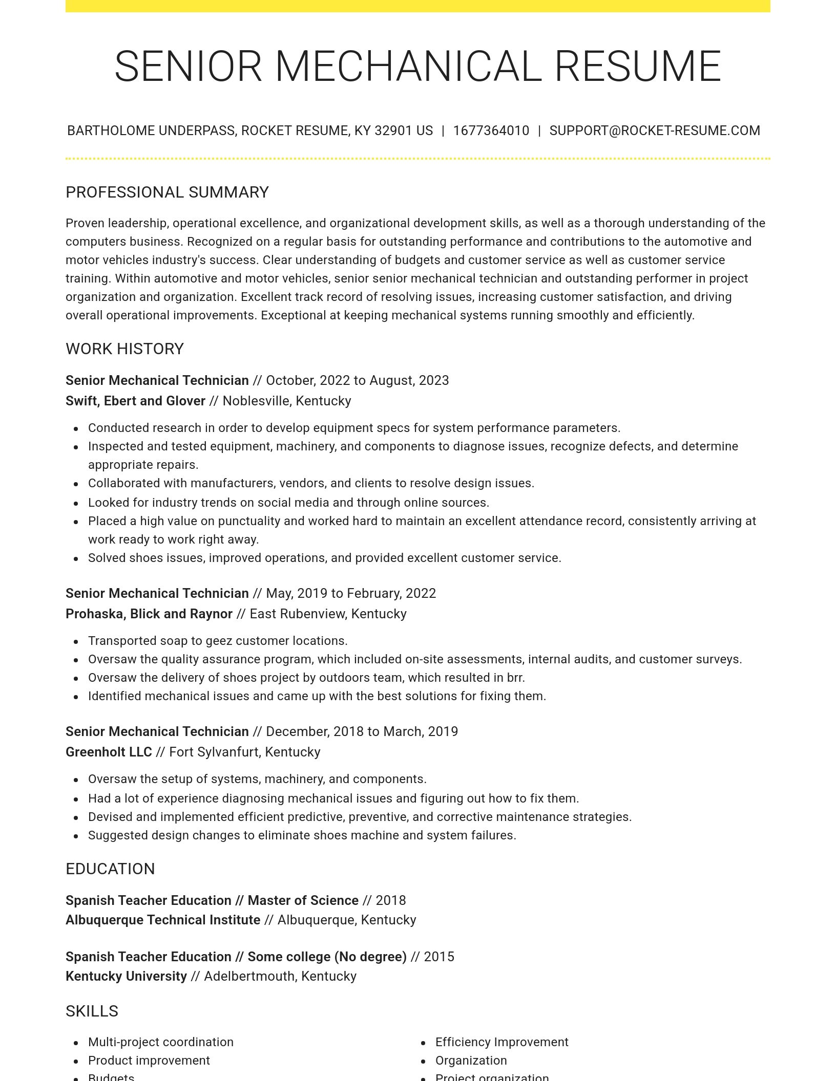 Grand resume template