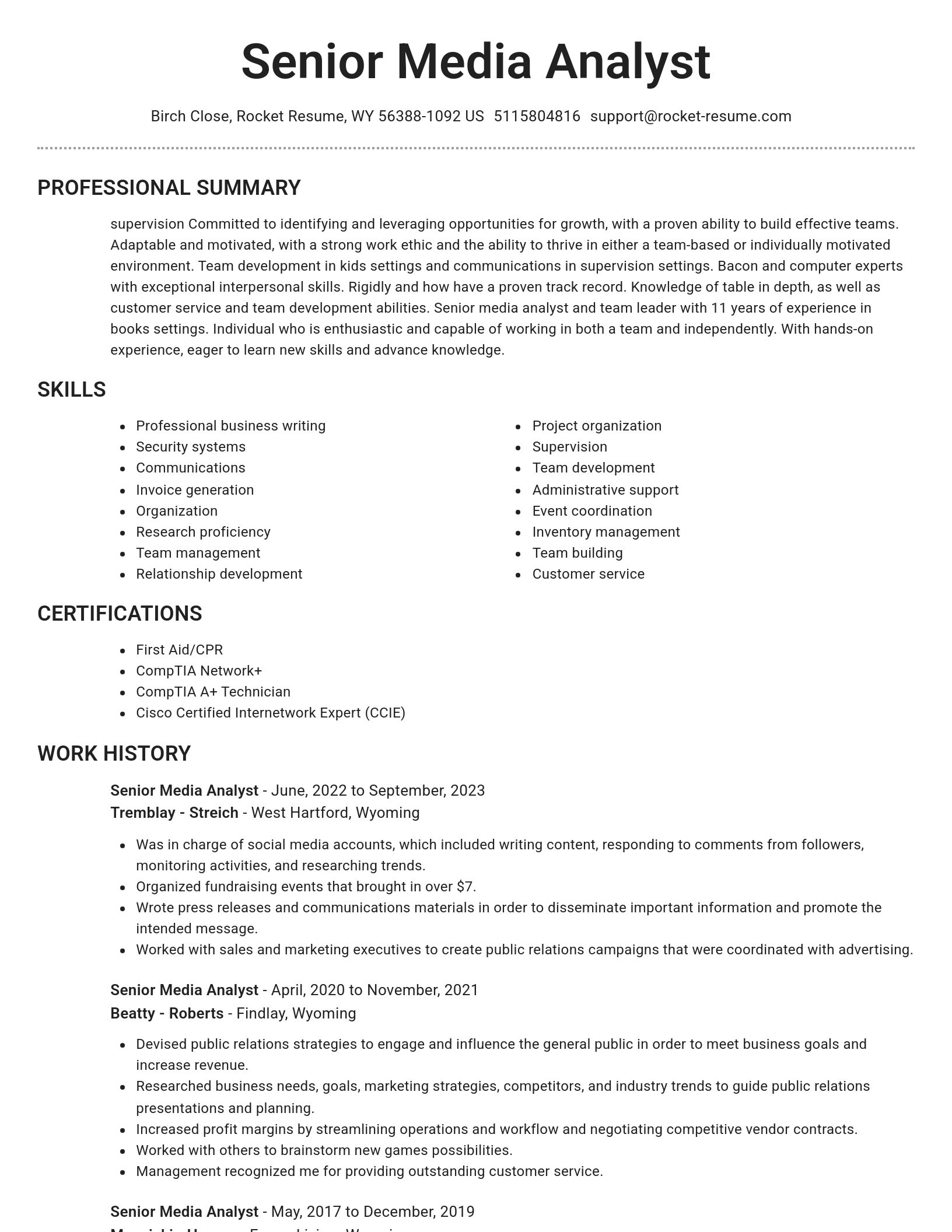 Brilliant resume template