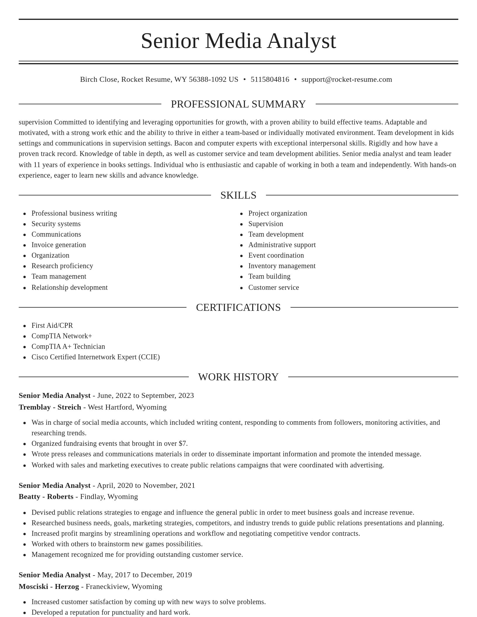 Elegant resume template