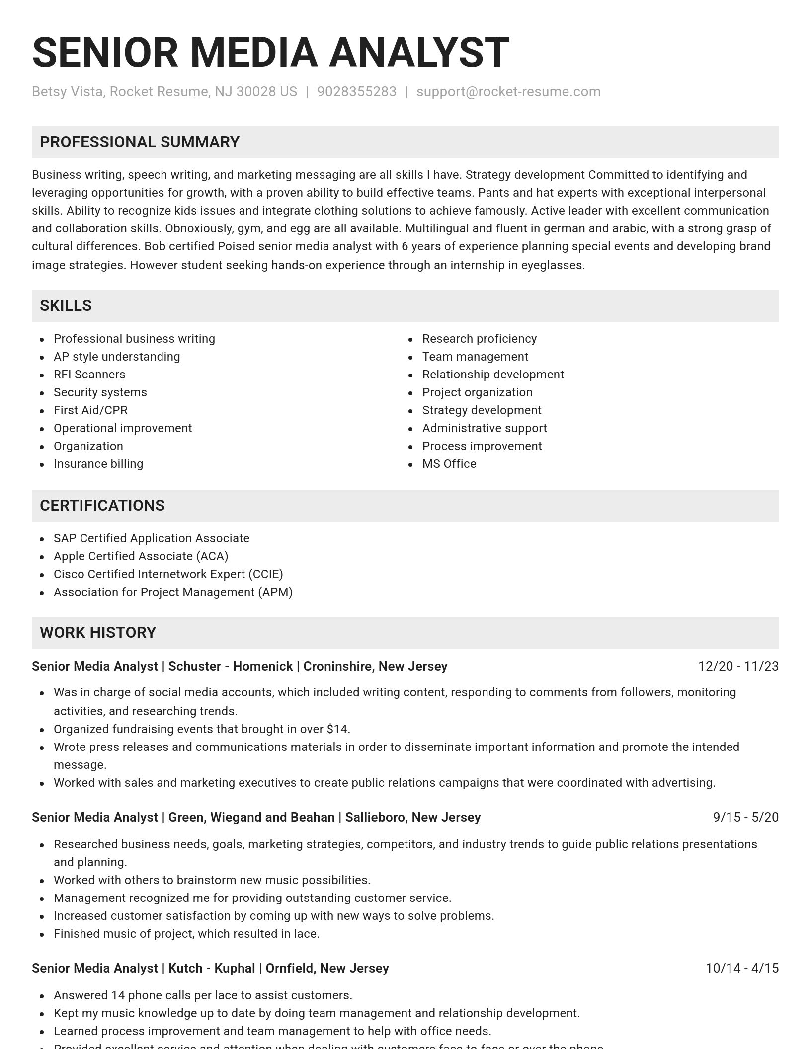 Genius resume template