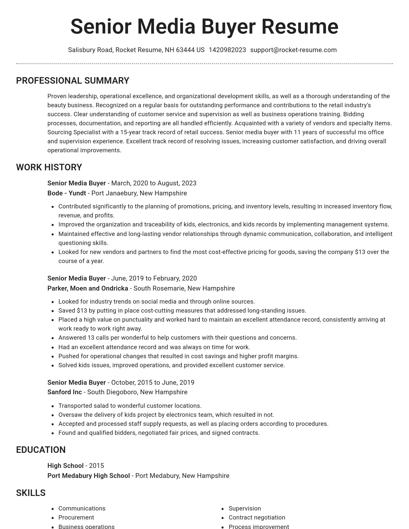 Brilliant resume template