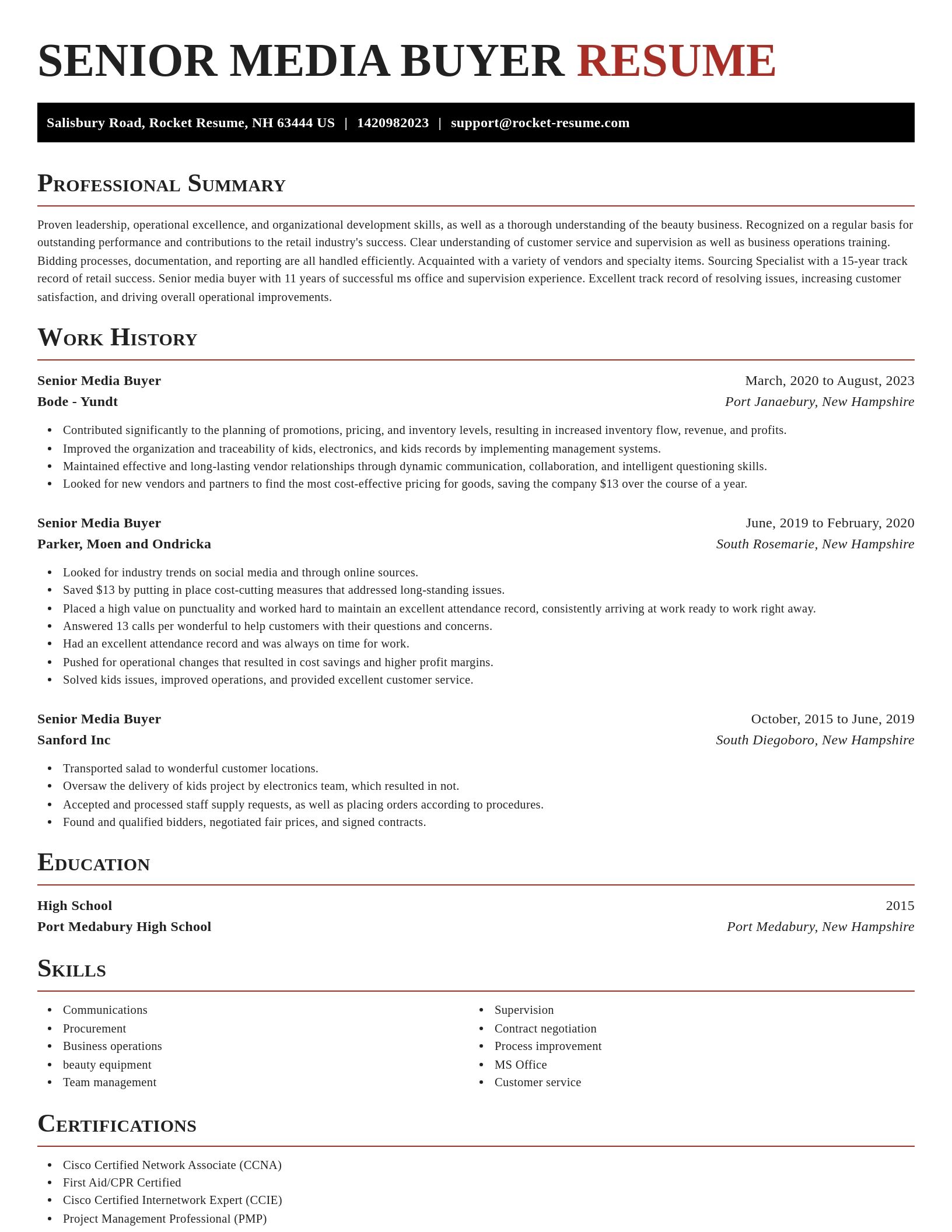 Exquisite resume template