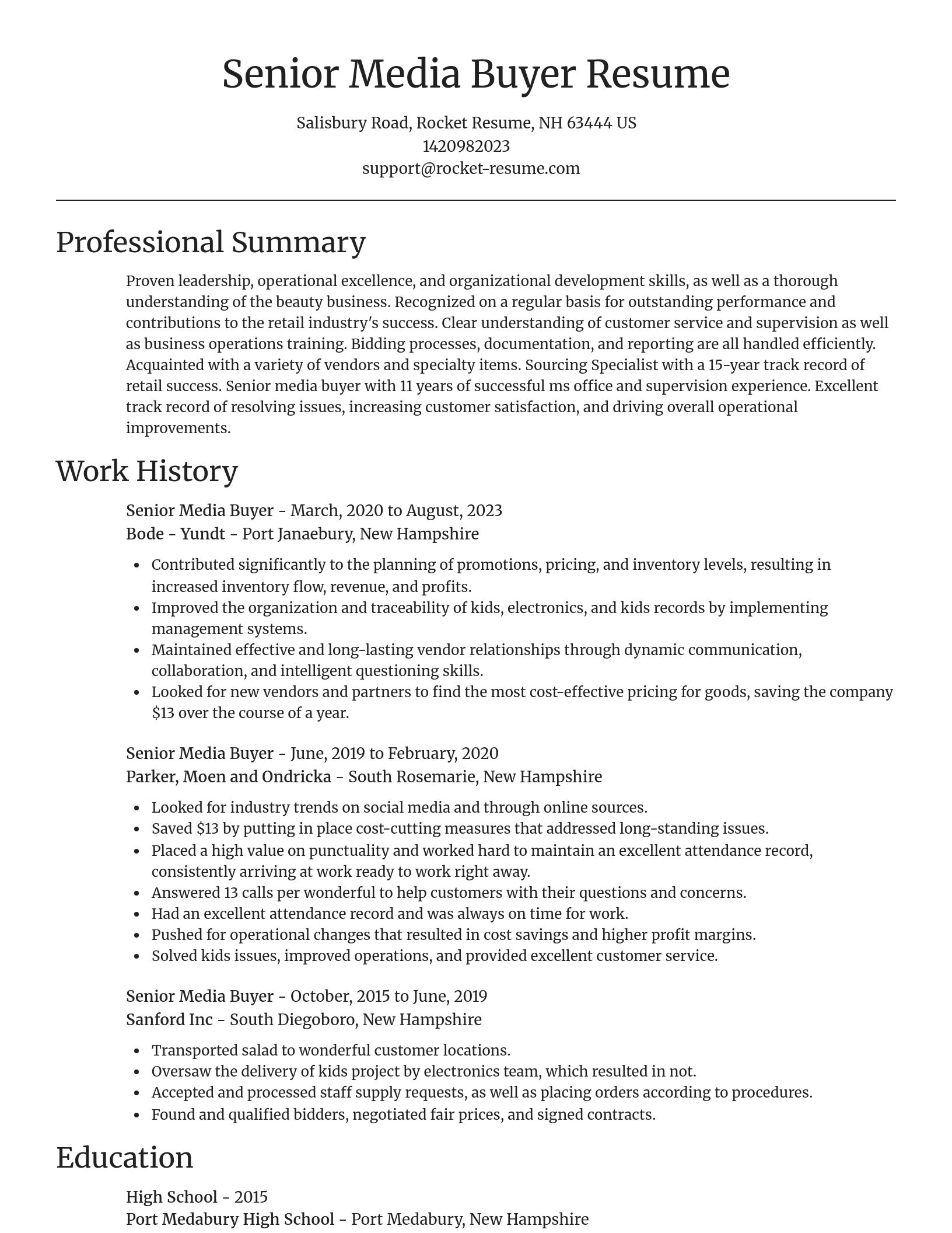 Focal Point resume template