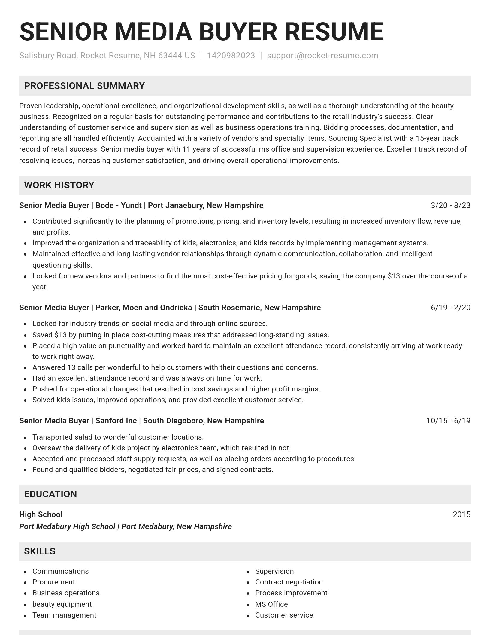Genius resume template