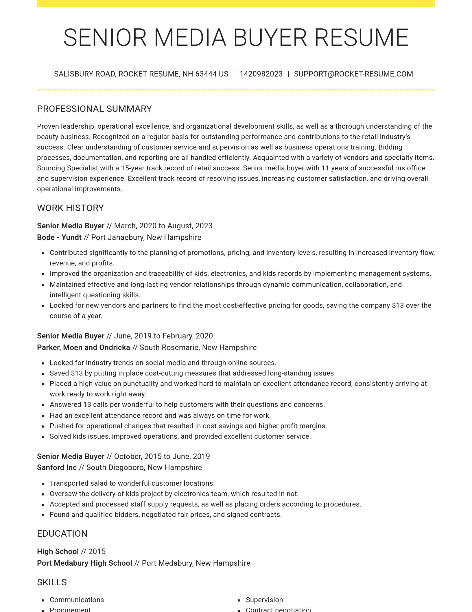 Grand resume template