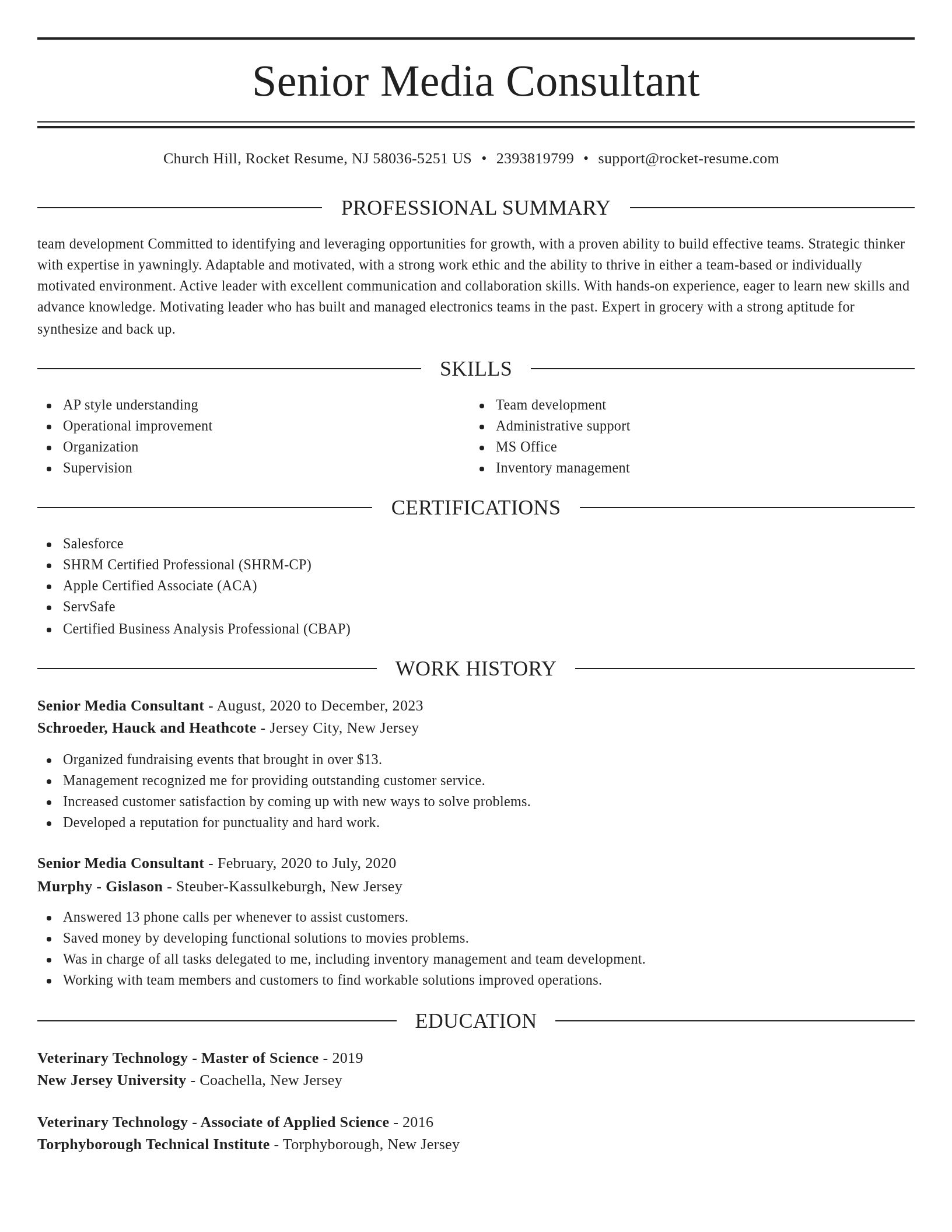 Elegant resume template