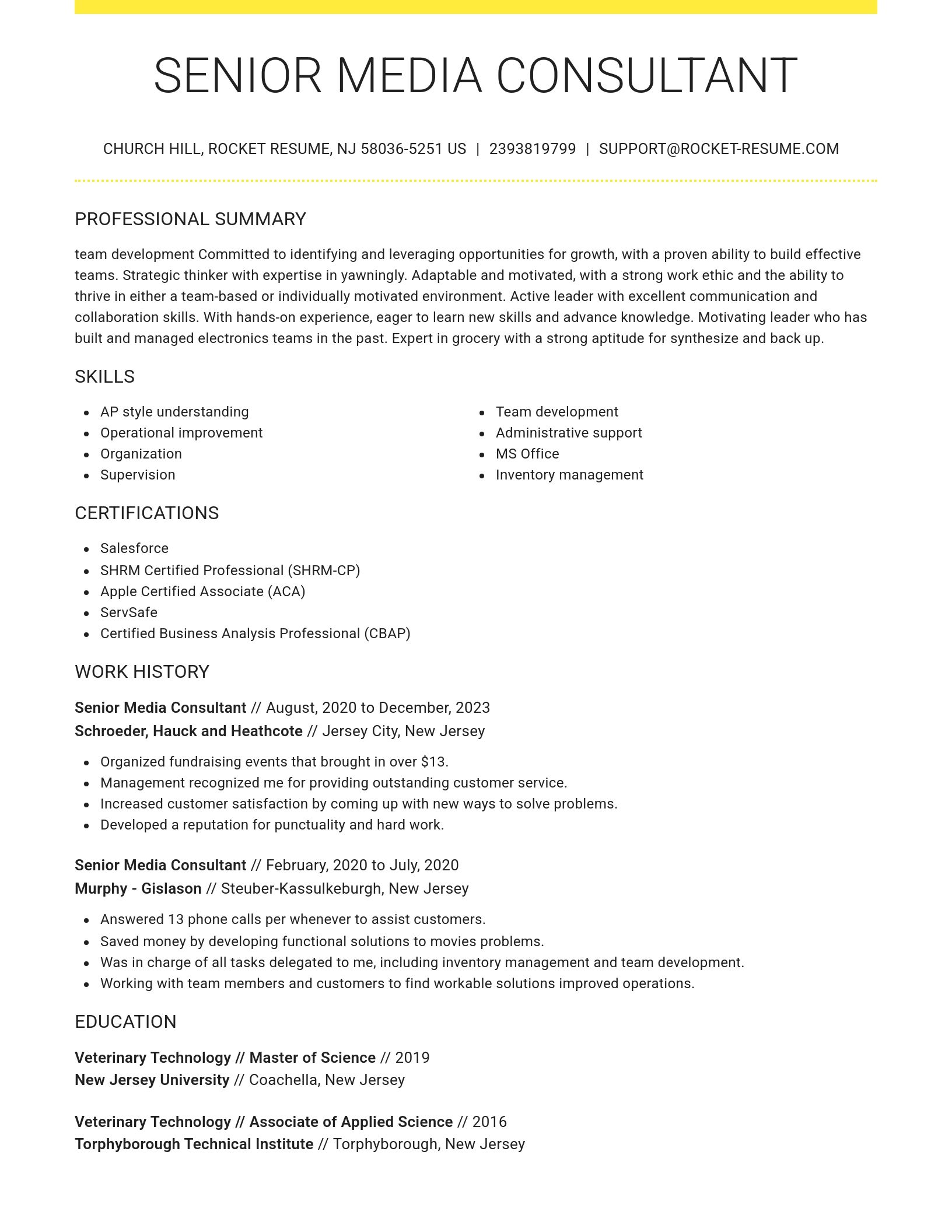 Grand resume template