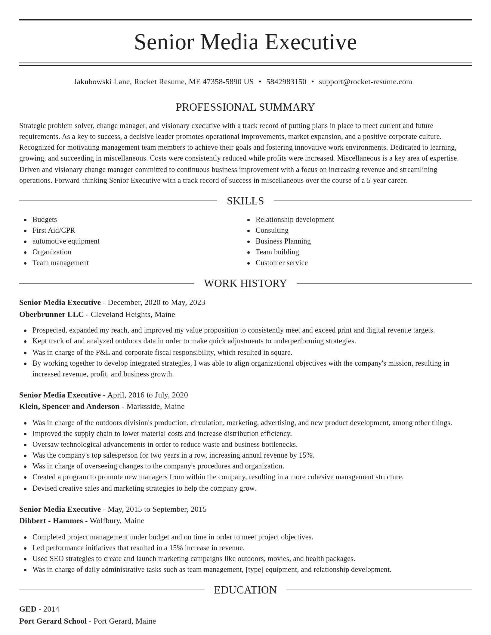 Elegant resume template