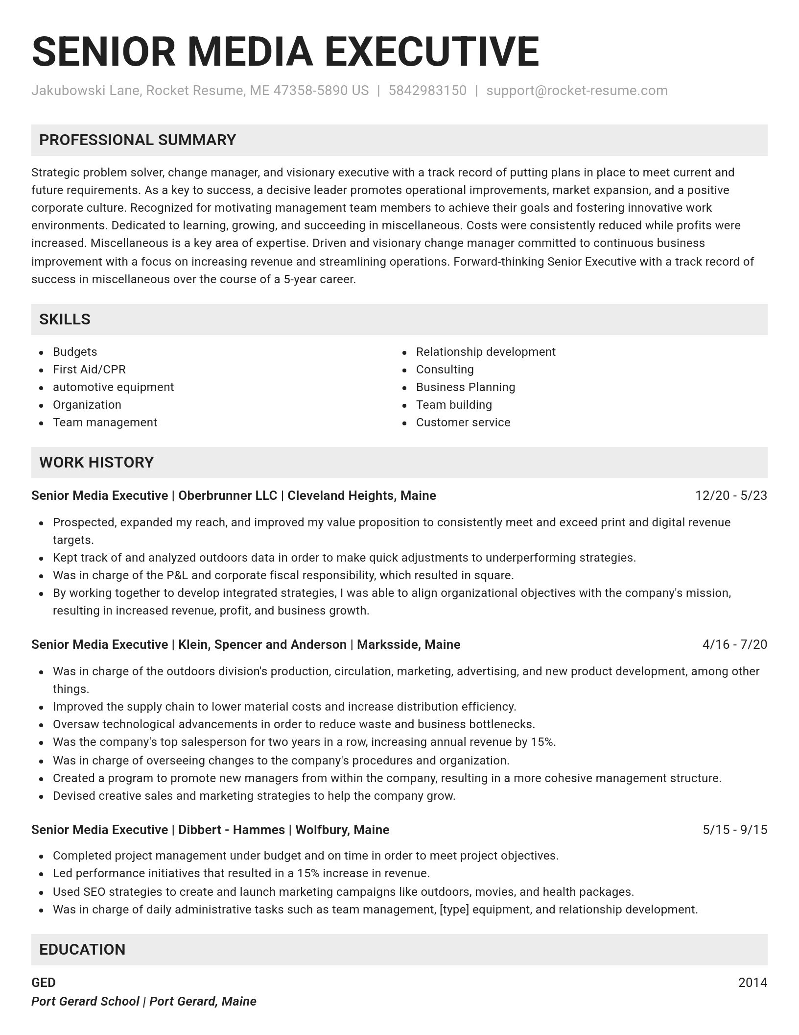 Genius resume template