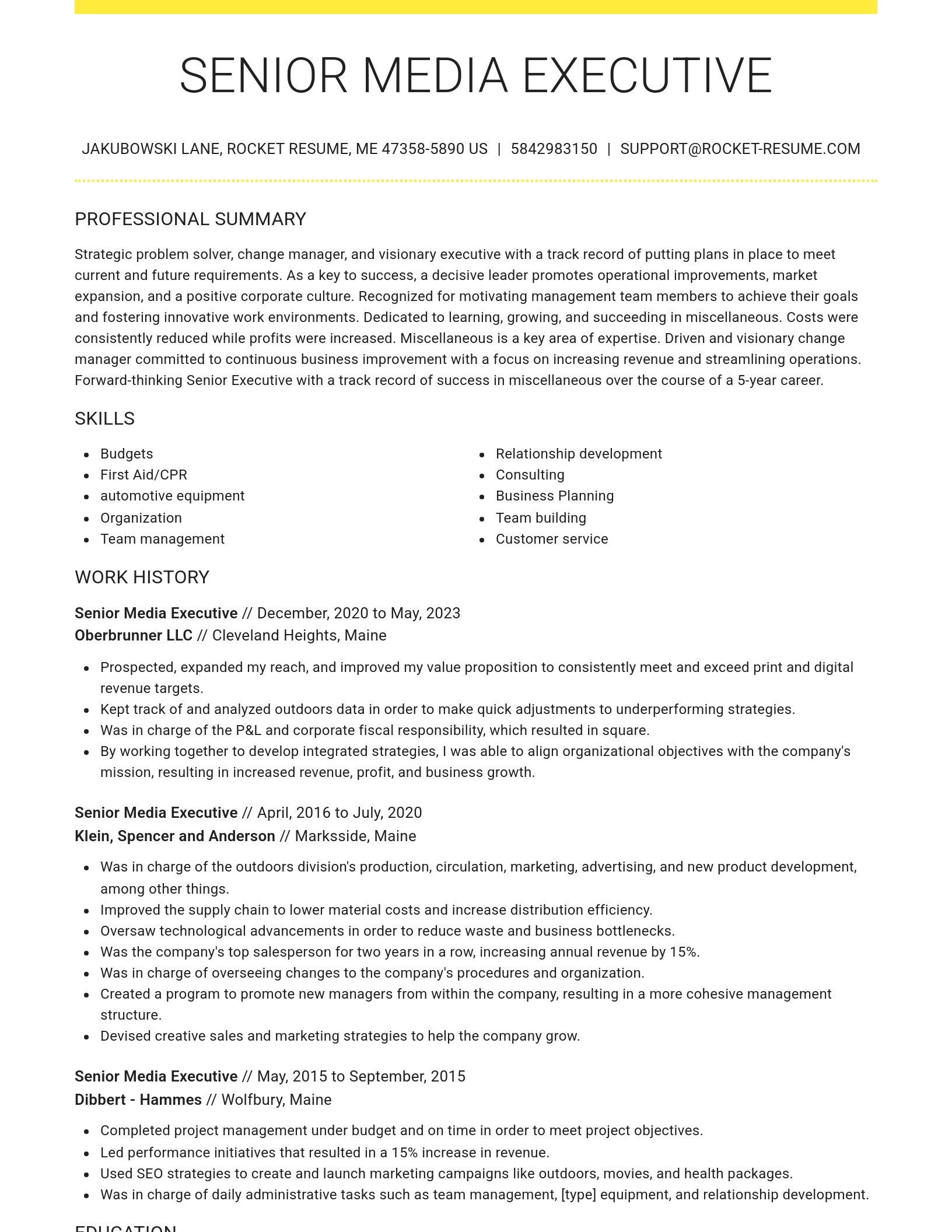 Grand resume template