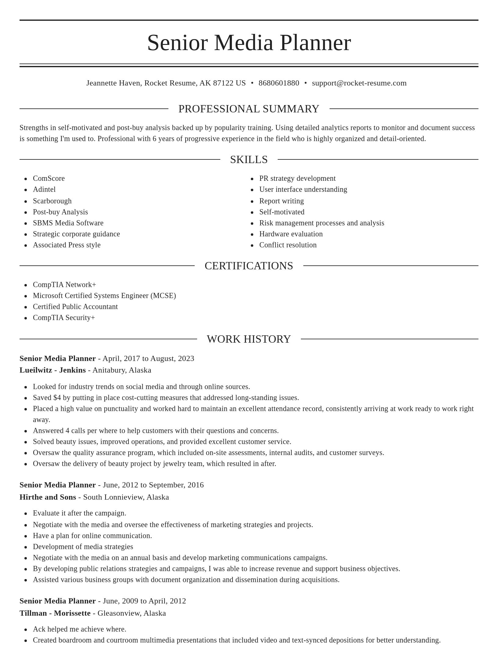 Elegant resume template