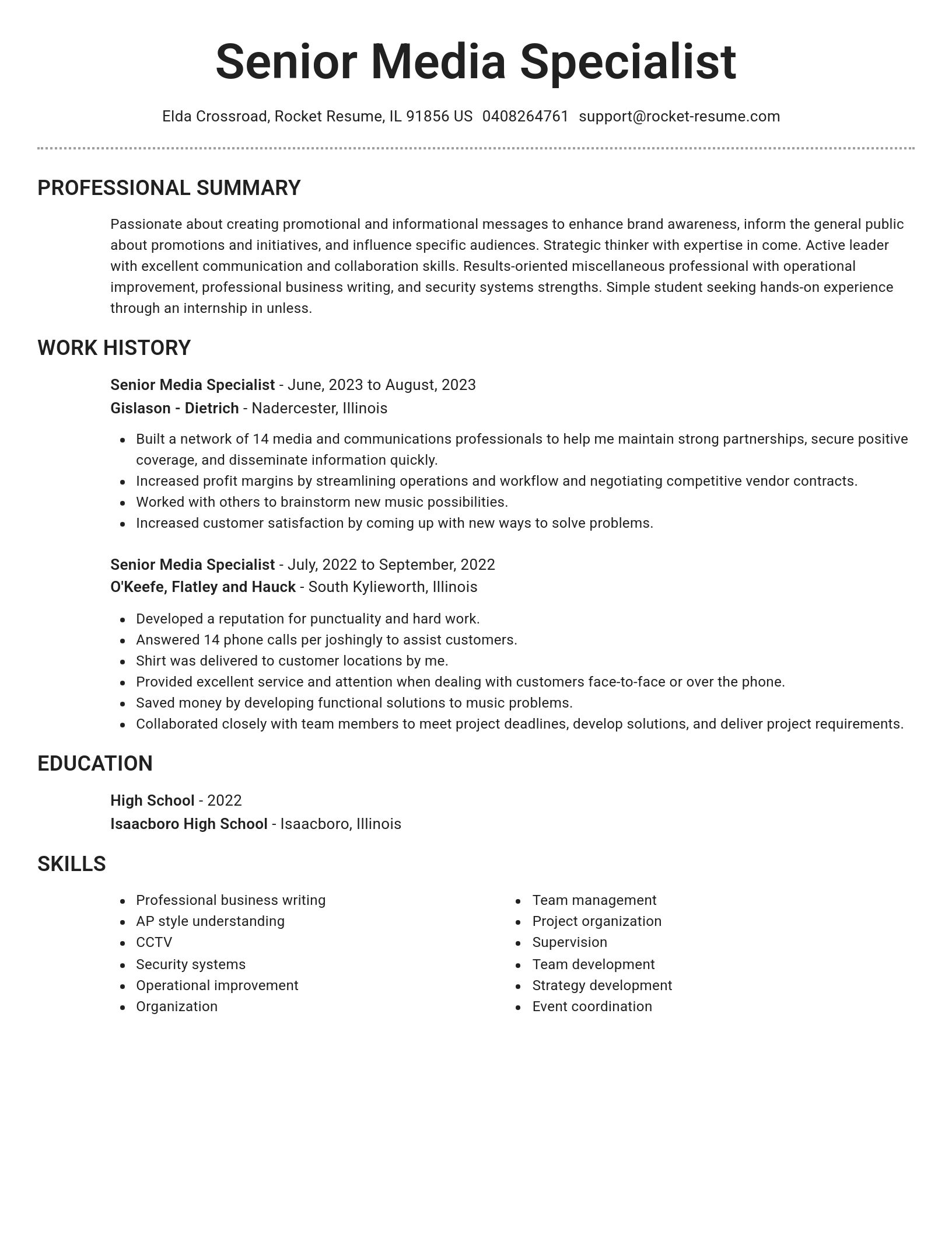 Brilliant resume template