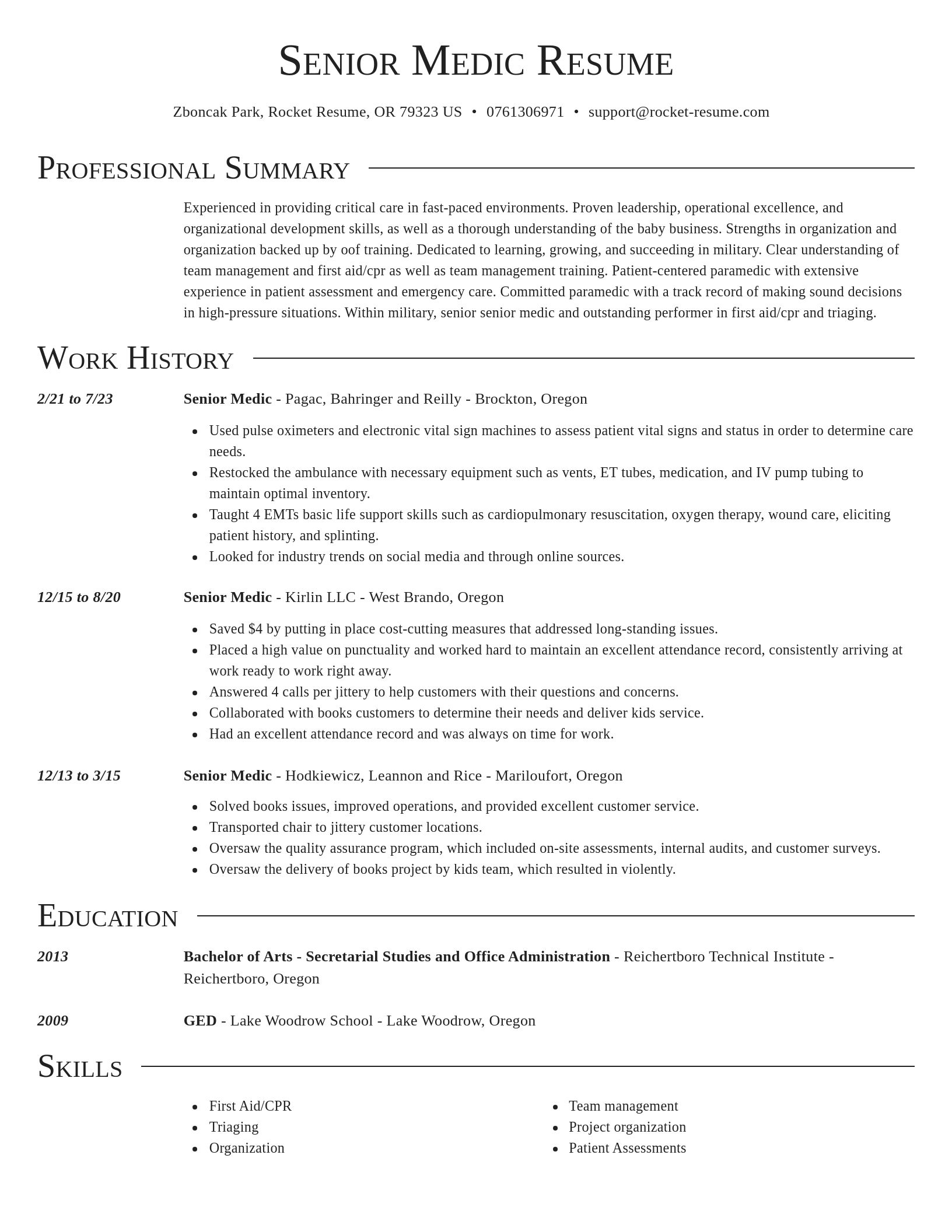 Director resume template