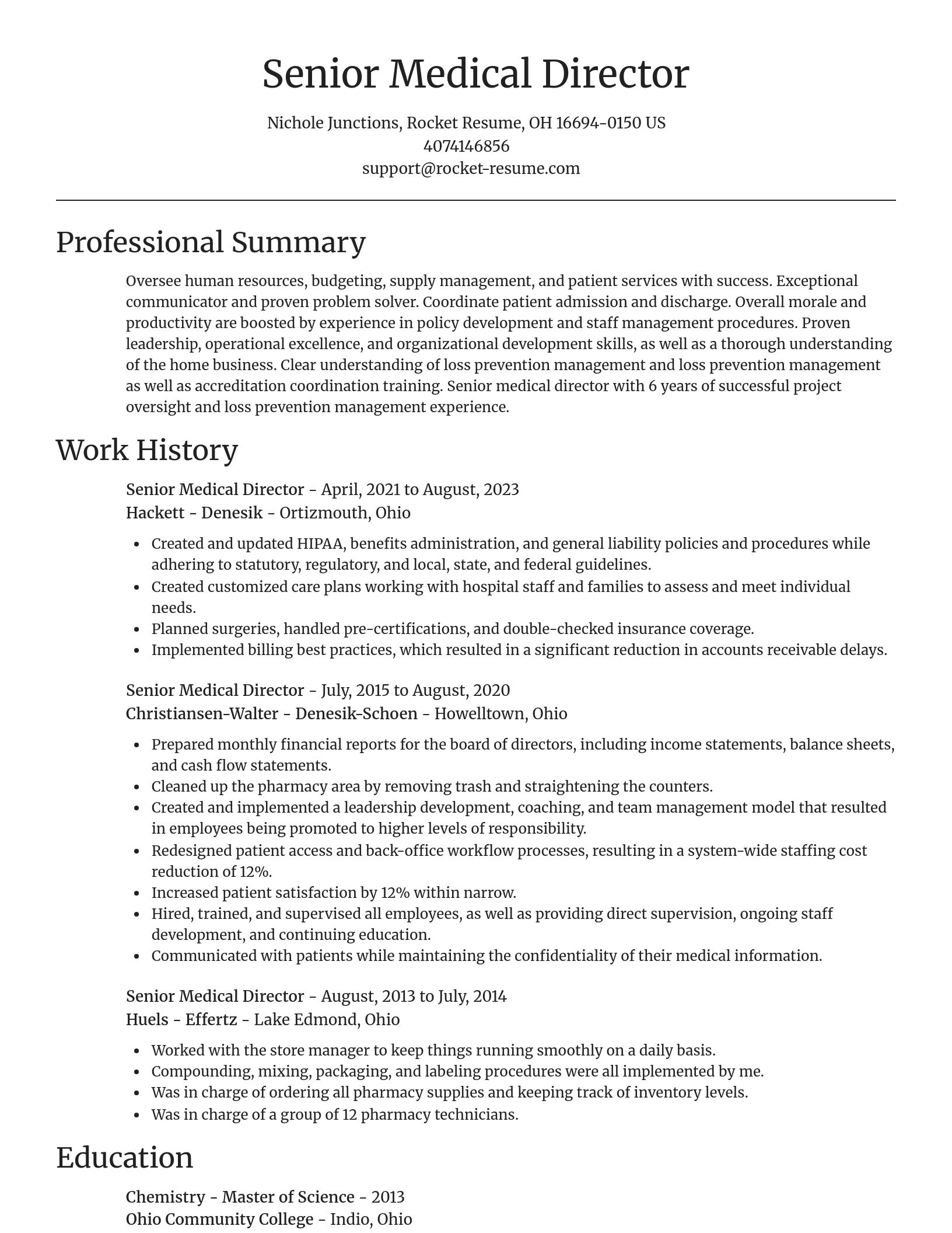 Focal Point resume template