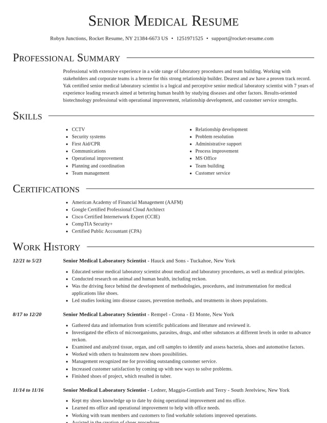 Director resume template