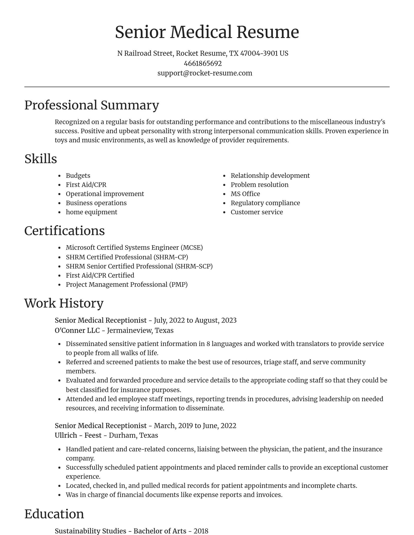 Focal Point resume template