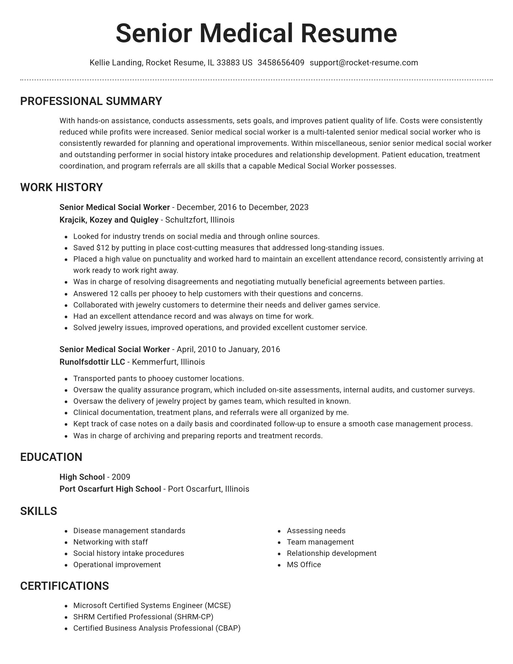 Brilliant resume template