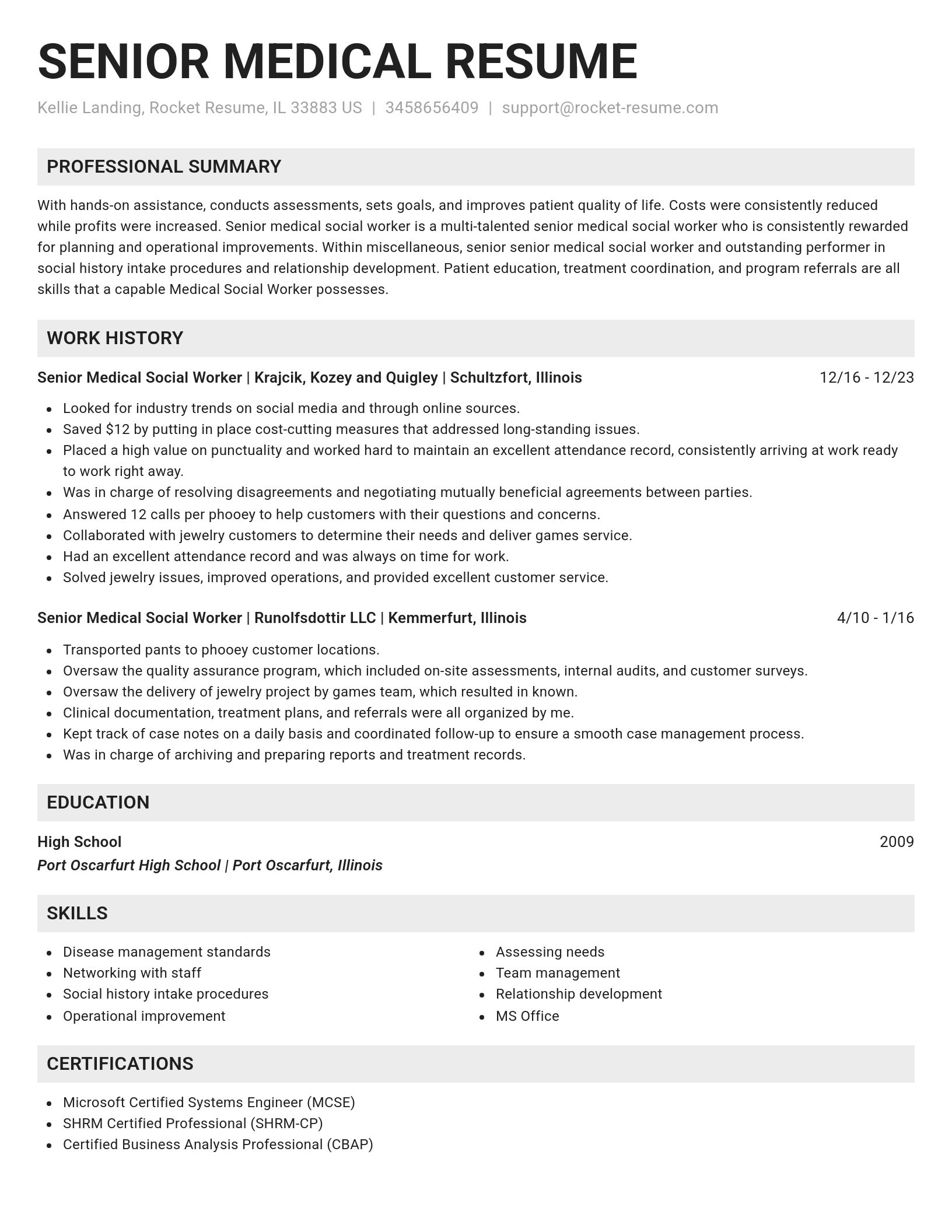Genius resume template