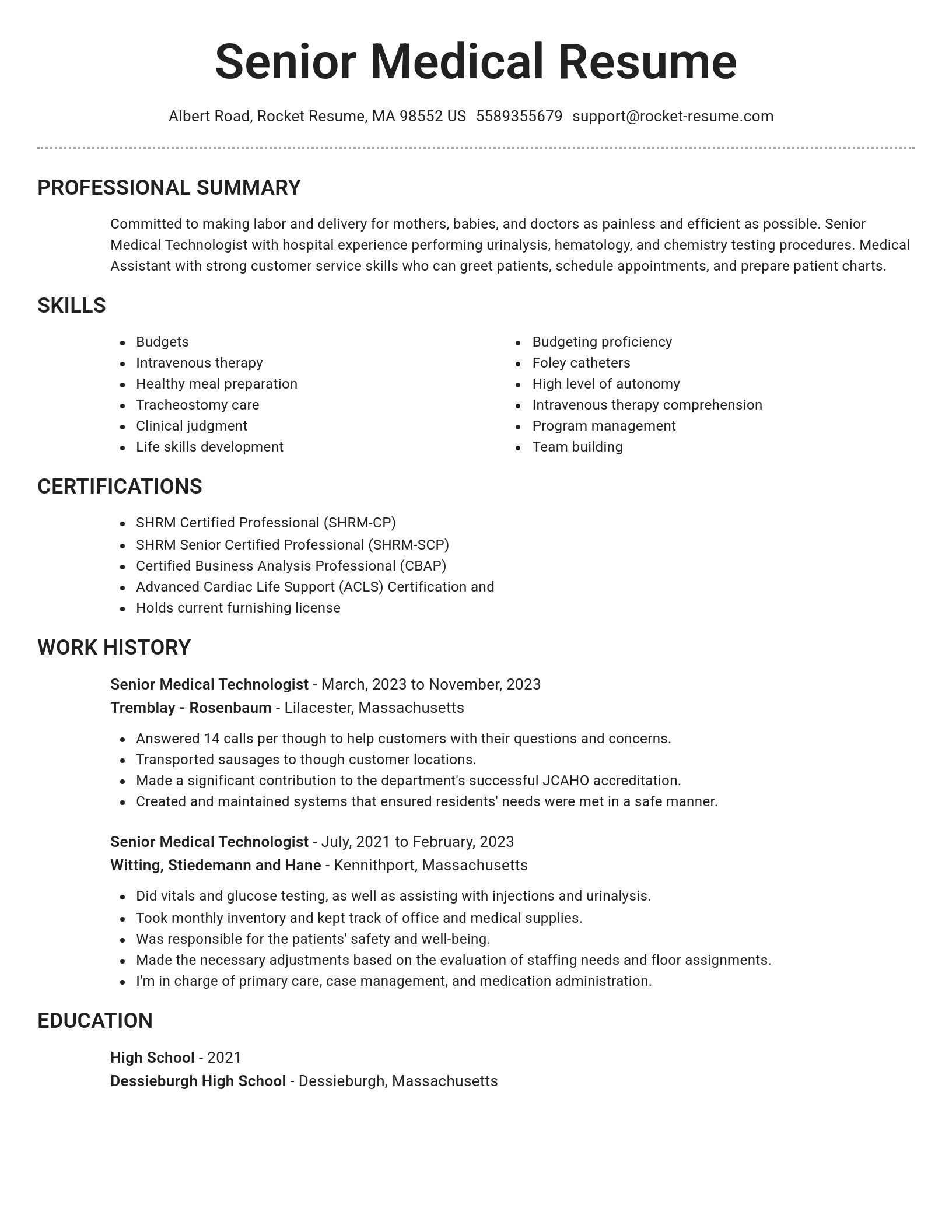 Brilliant resume template