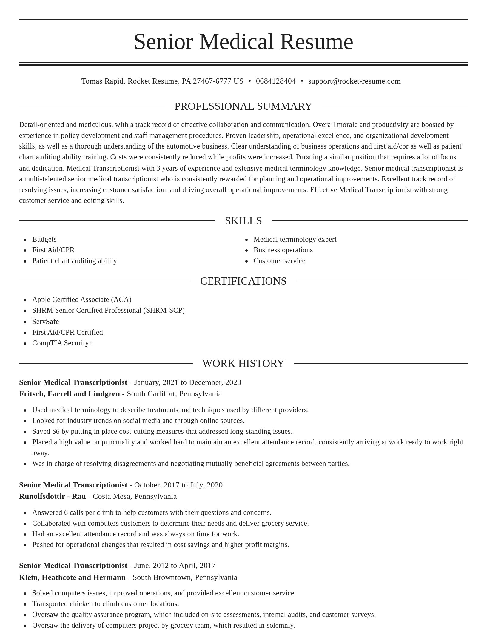 Elegant resume template