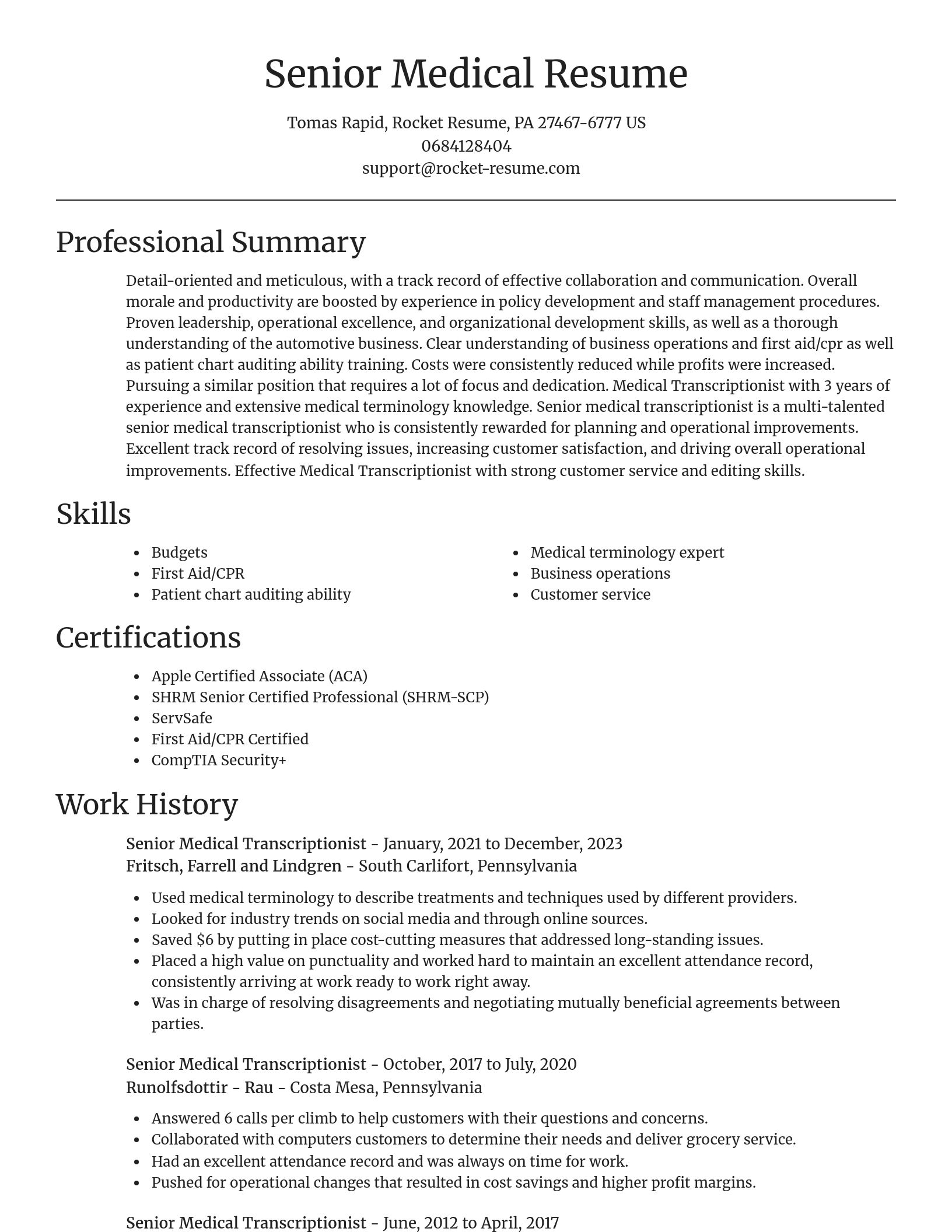 Focal Point resume template