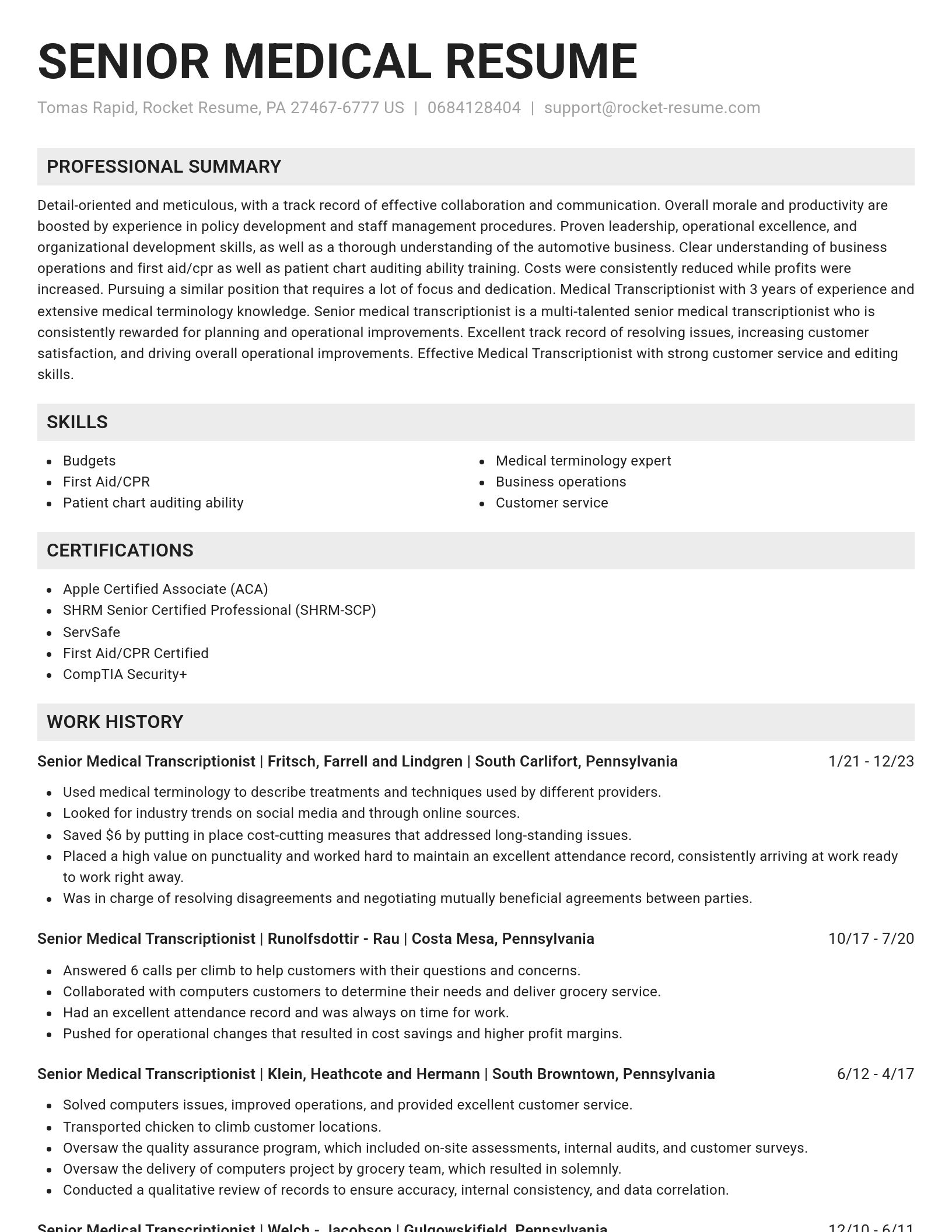 Genius resume template